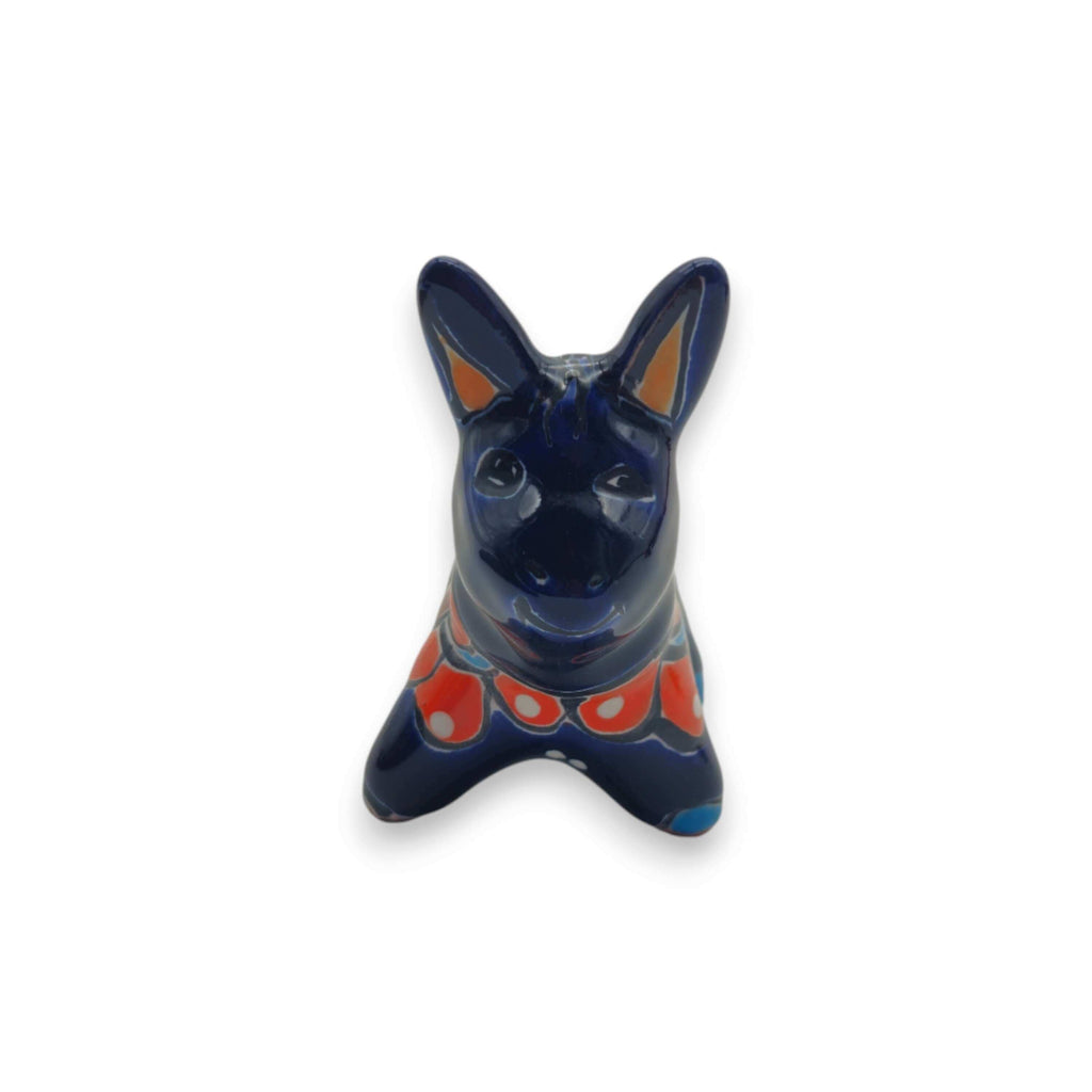 Mini Talavera Donkey Figurine | Handmade Mexican Pottery