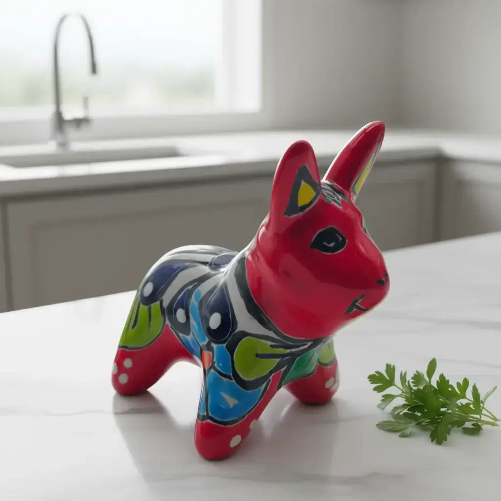 Mini Talavera Donkey Figurine | Handmade Mexican Pottery