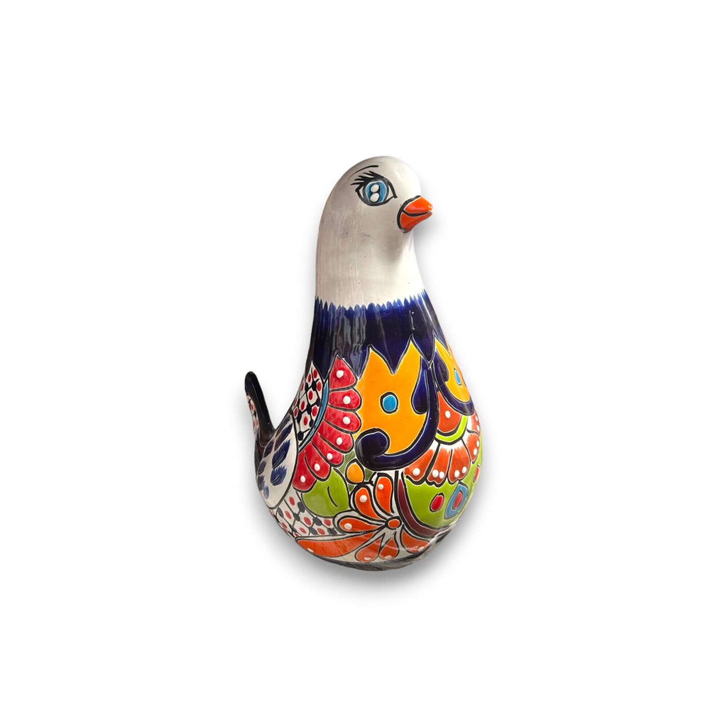 Talavera Dove Planter | Handmade Mexican Ceramic Bird Statue