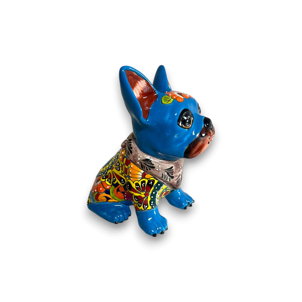 Talavera French Bulldog | Handmade Mexican Frenchie Statue
