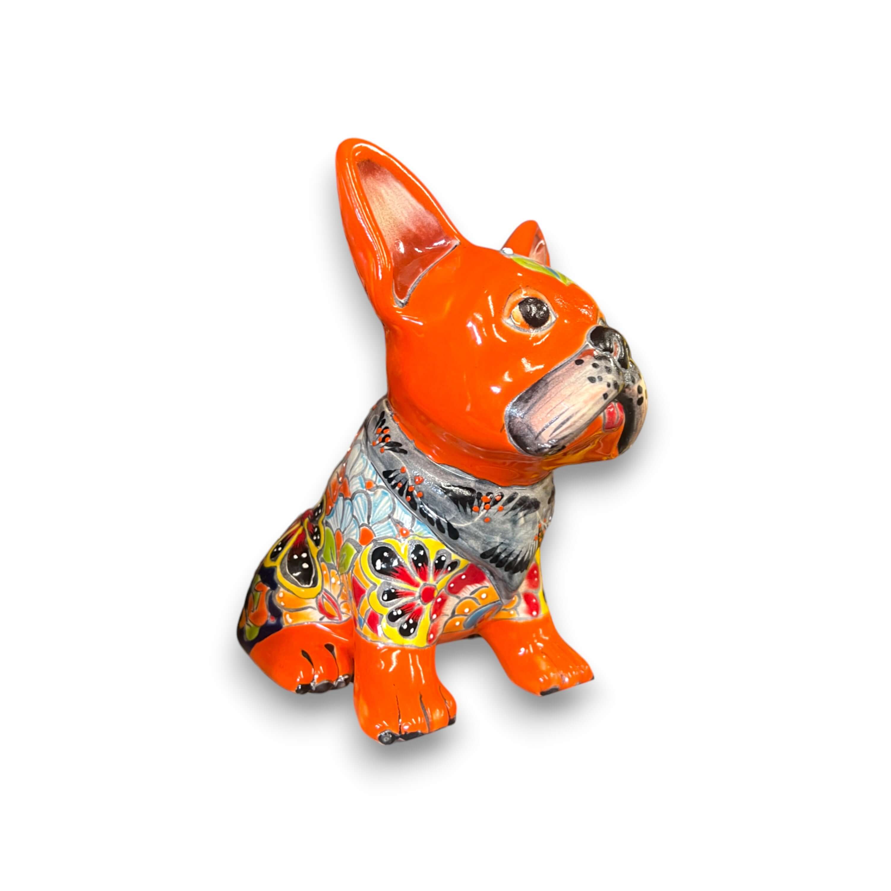 Talavera French Bulldog | Handmade Mexican Frenchie Statue