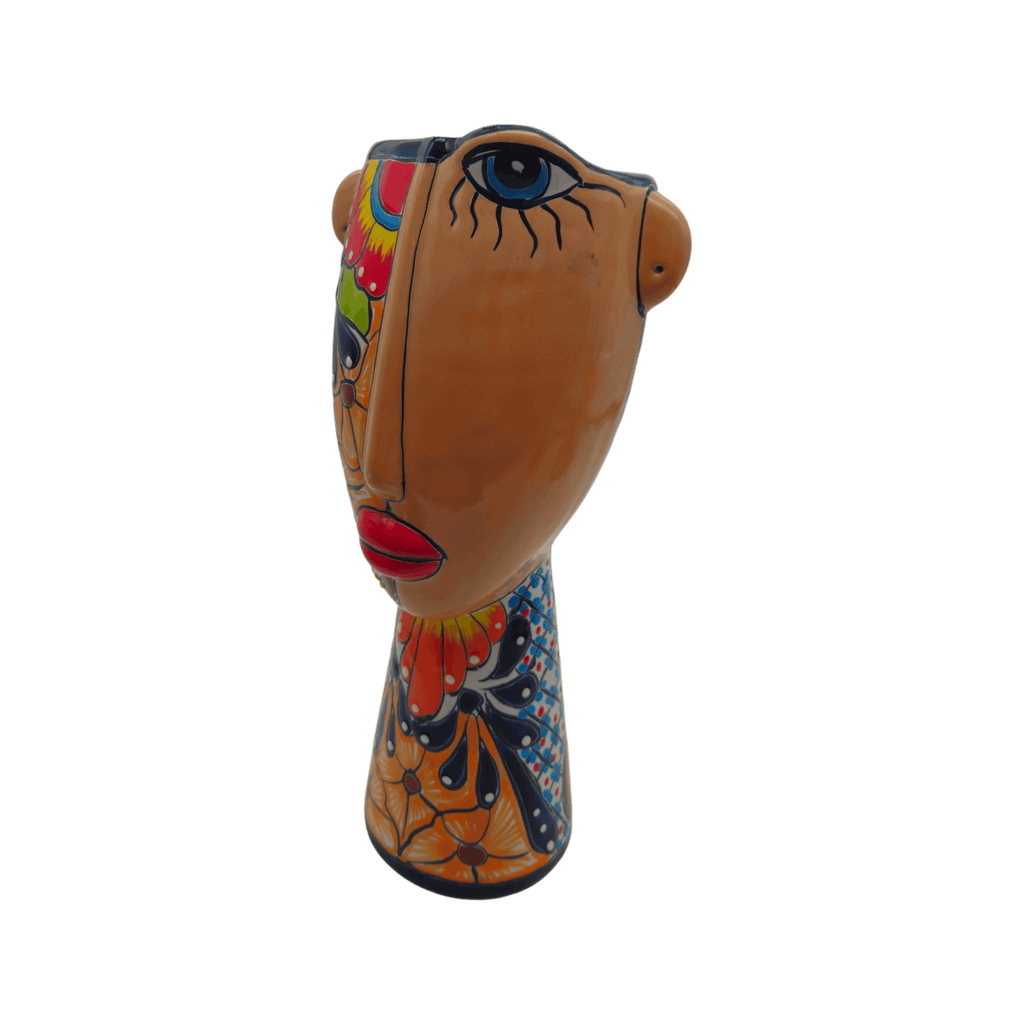 Talavera Lady Planter | Handmade Mexican Folk Art