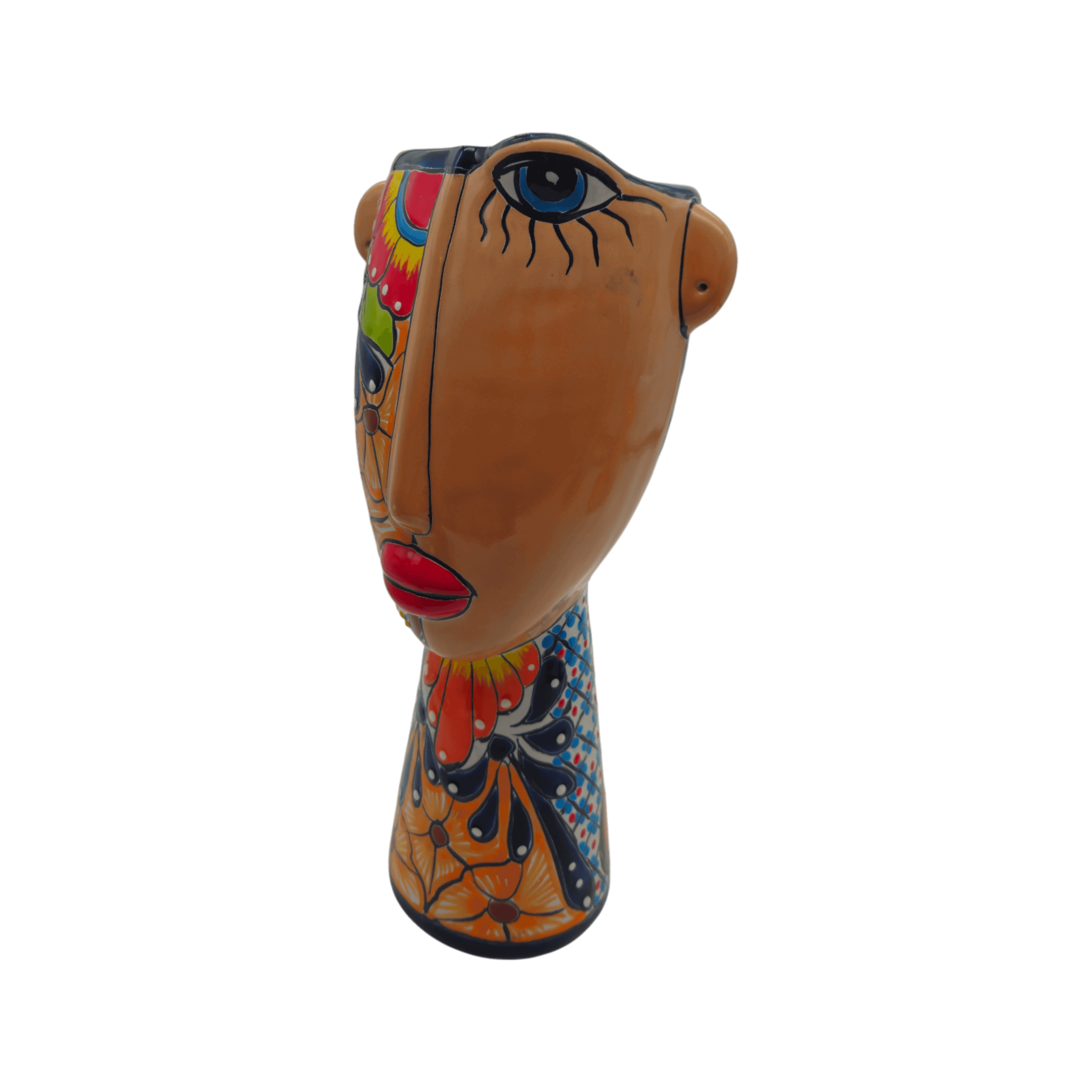 Talavera Lady Planter | Handmade Mexican Folk Art