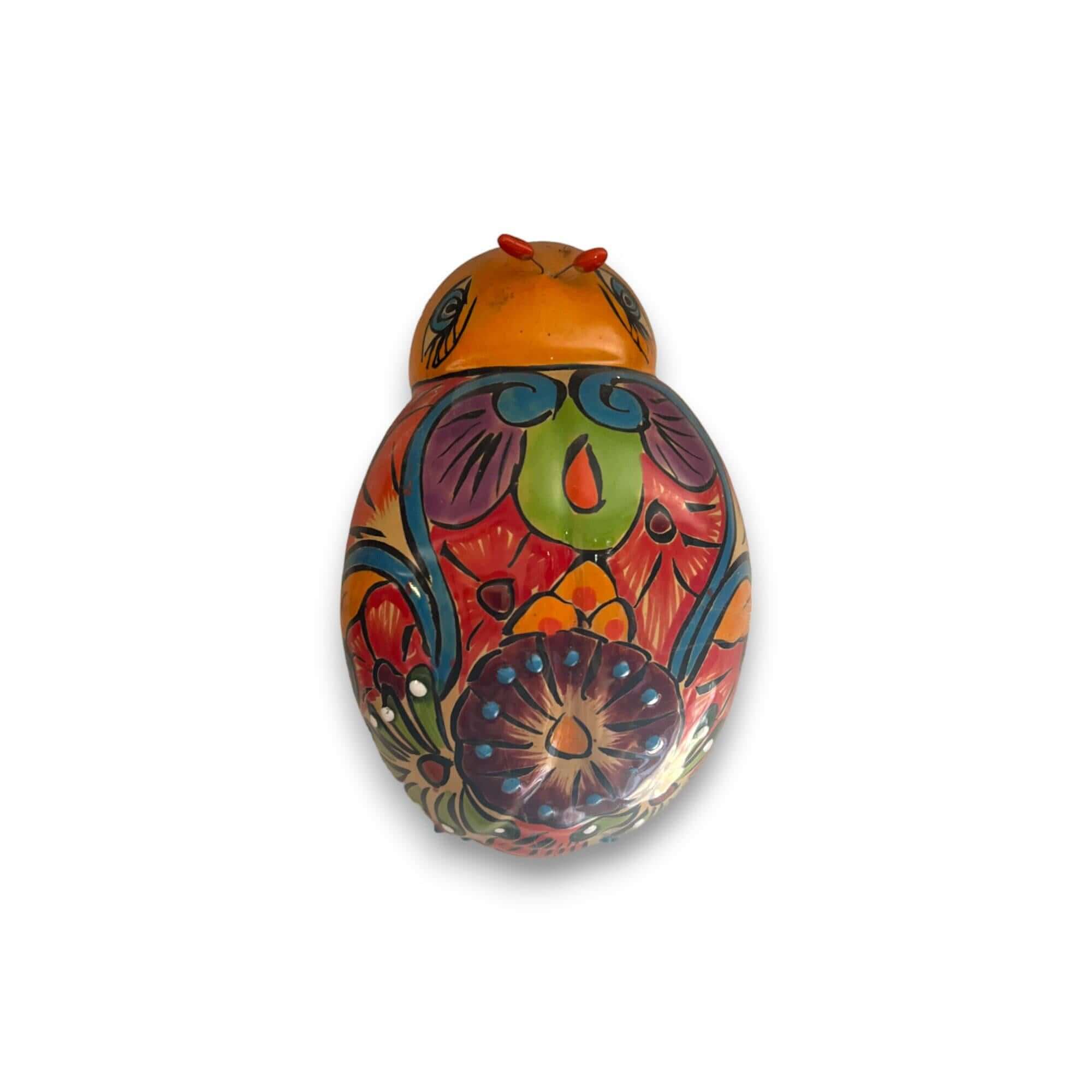 Handmade Talavera Ladybug Wall Art | Colorful Mexican Ceramic Decor