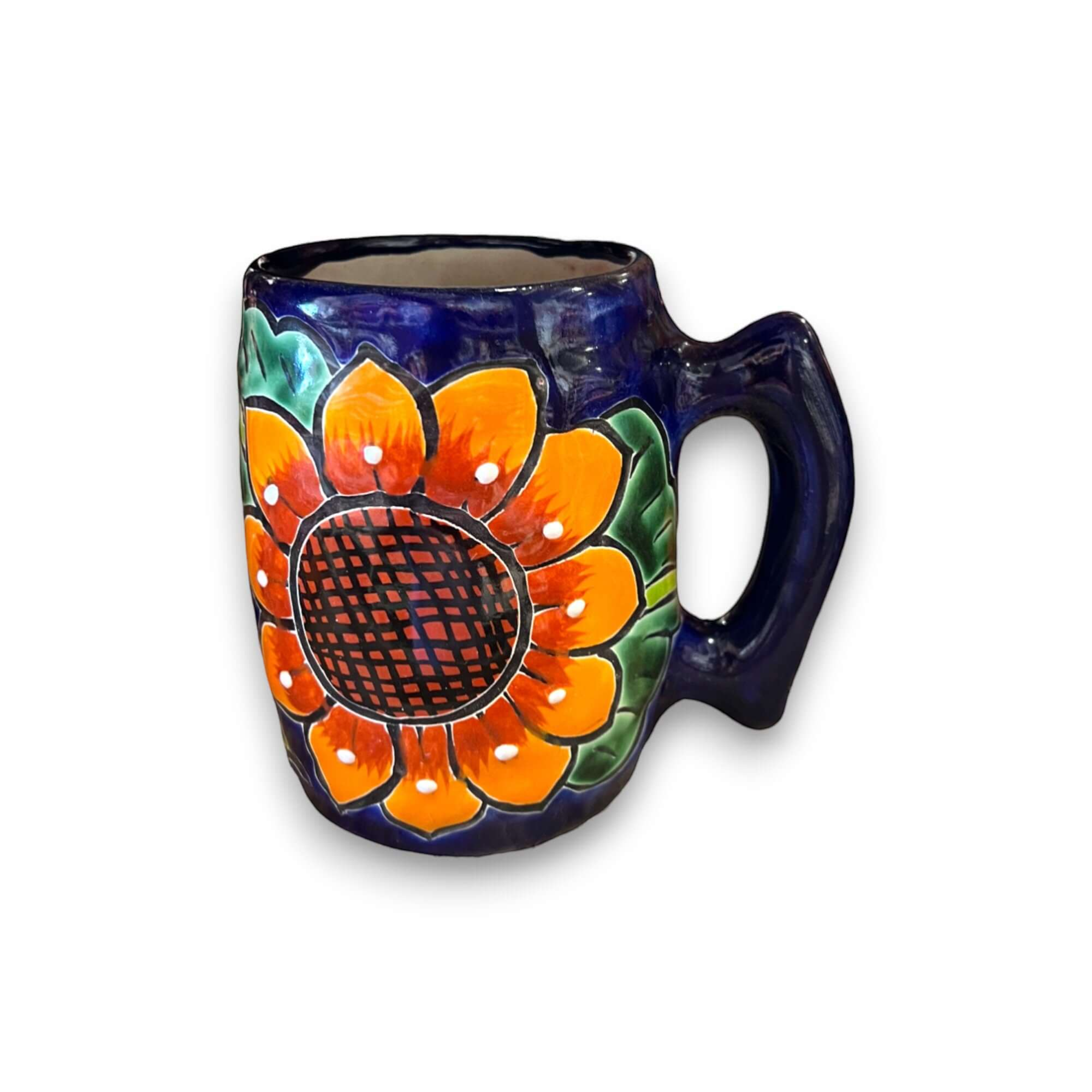 Colorful Handmade Mexican Coffee Mug | Talavera Ceramic Art