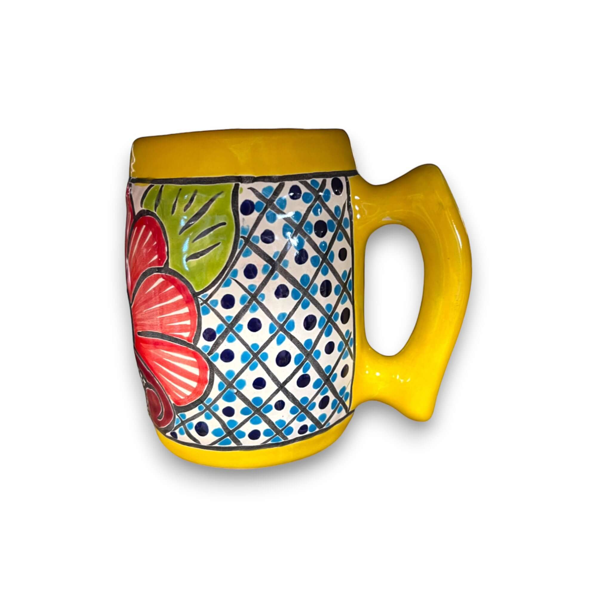 Colorful Handmade Mexican Coffee Mug | Talavera Ceramic Art