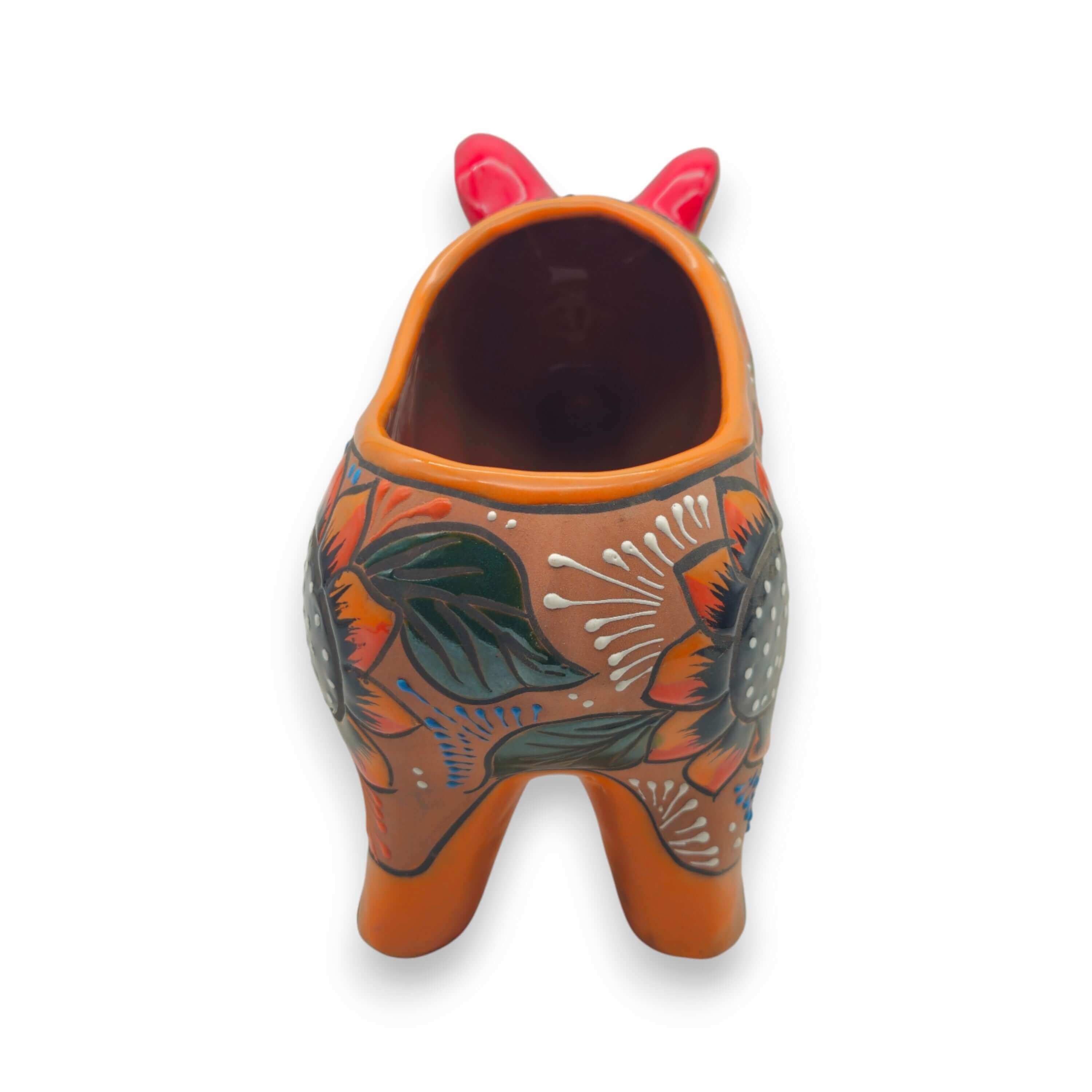 Handmade Talavera Pig Planter | Mexican Terracotta Art