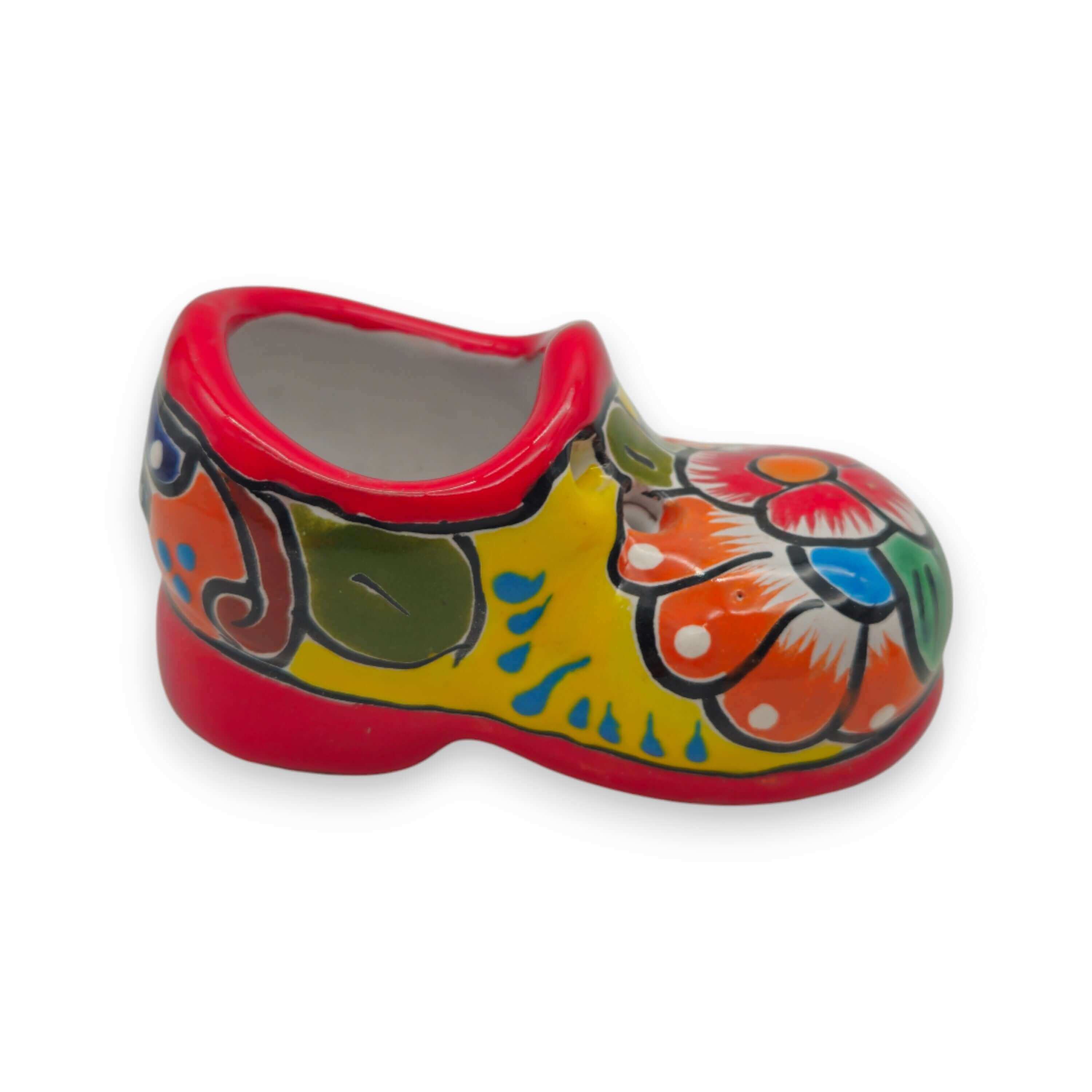 Vibrant Talavera Shoe Planter | Handmade Mexican Pottery