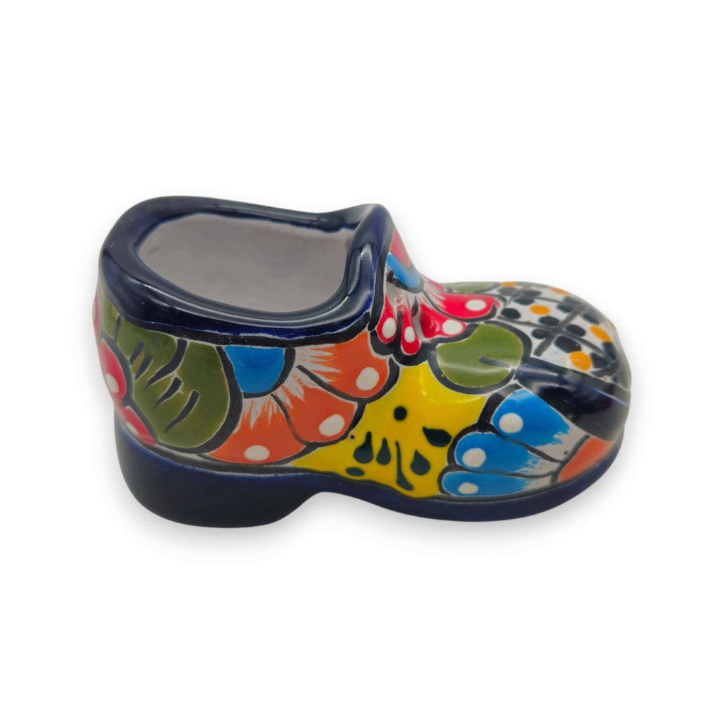 Vibrant Talavera Shoe Planter | Handmade Mexican Pottery