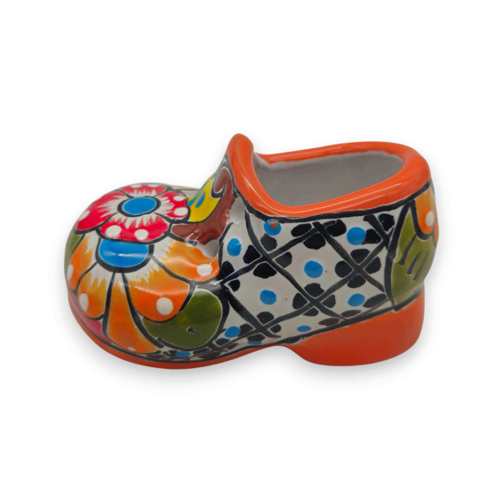 Vibrant Talavera Shoe Planter | Handmade Mexican Pottery