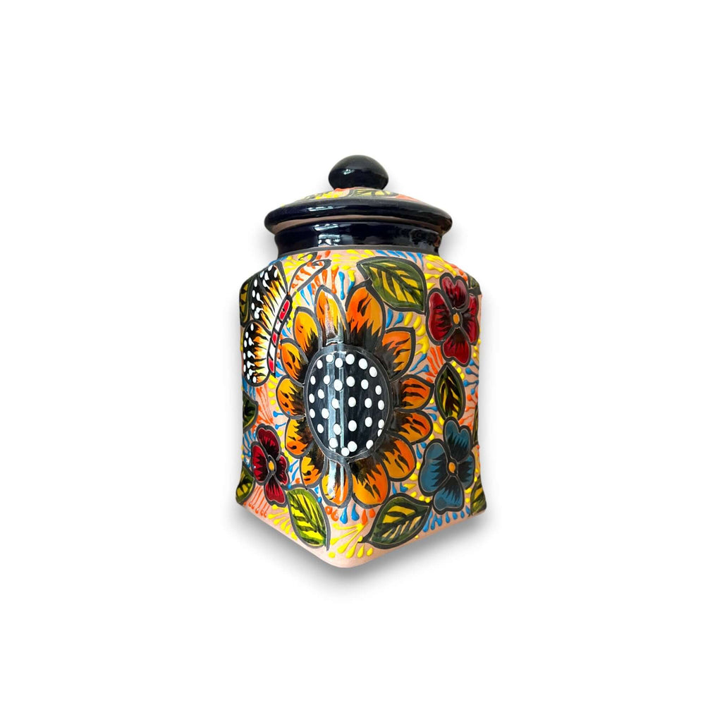 Talavera Kitchen Canister Set | Terracotta Mexican Pottery Trio