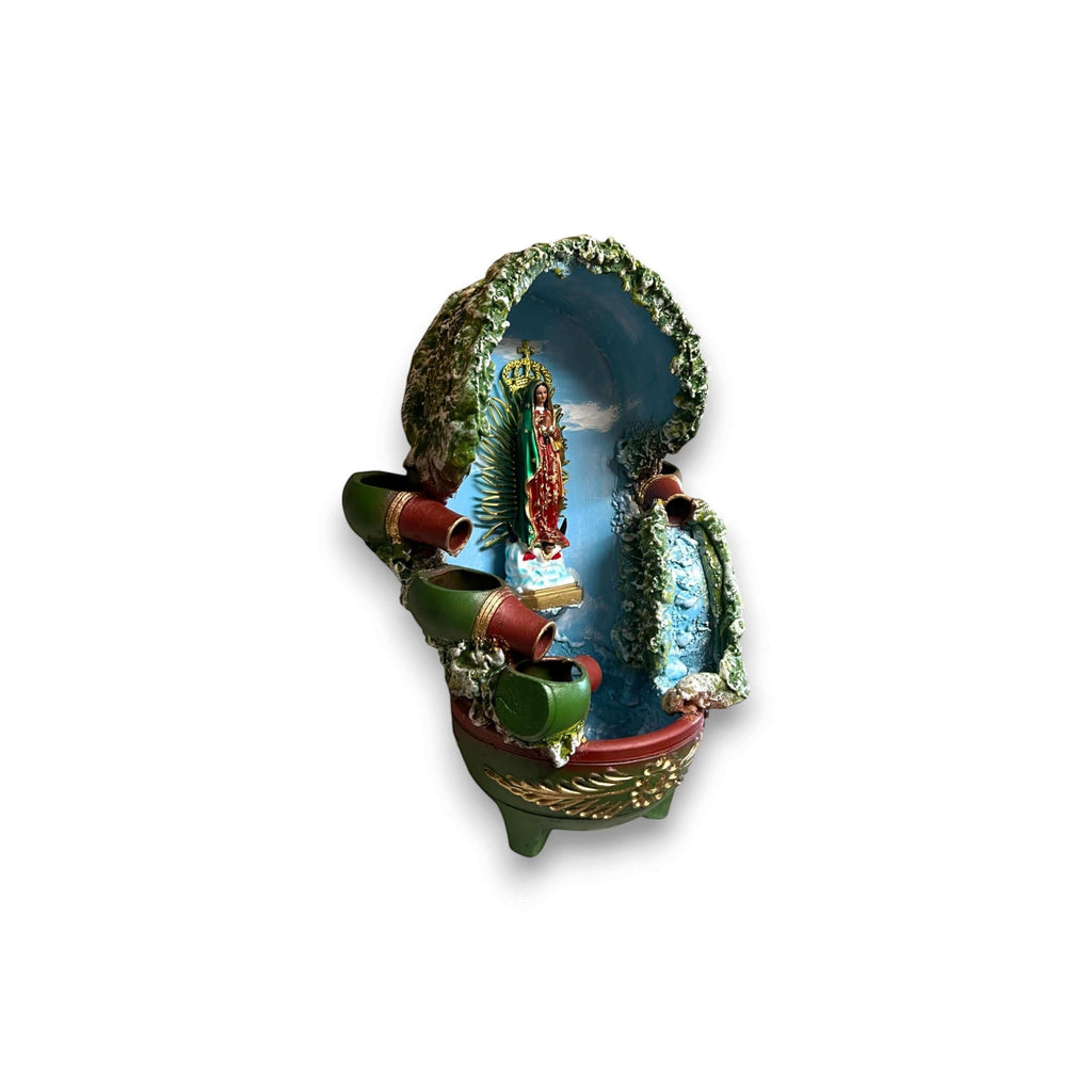 Mexican Outdoor Fountain | Painted Traditional Water Feature