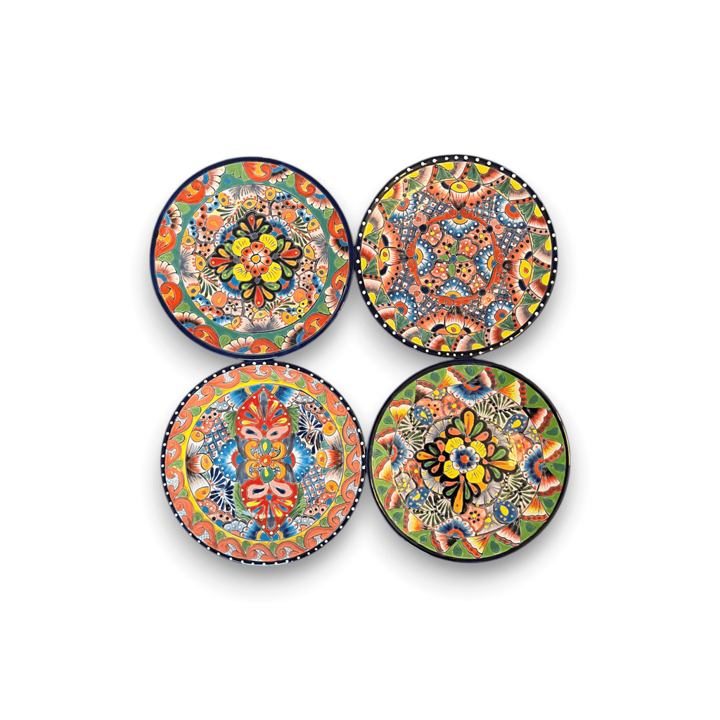 Colorful Talavera Dinnerware Set | 12-Piece Plate Set