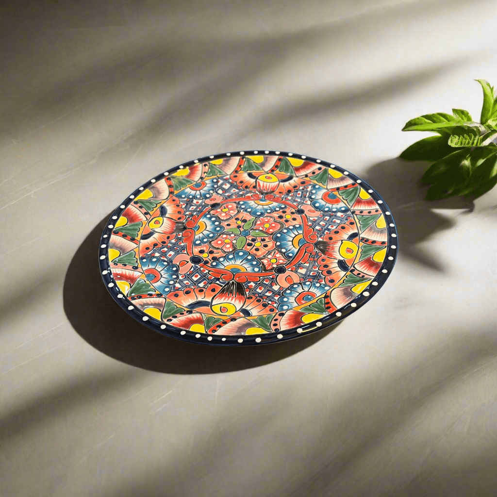 Colorful Talavera Dinnerware Set | 12-Piece Plate Set
