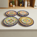 Colorful Talavera Dinnerware Set | 12-Piece Plate Set