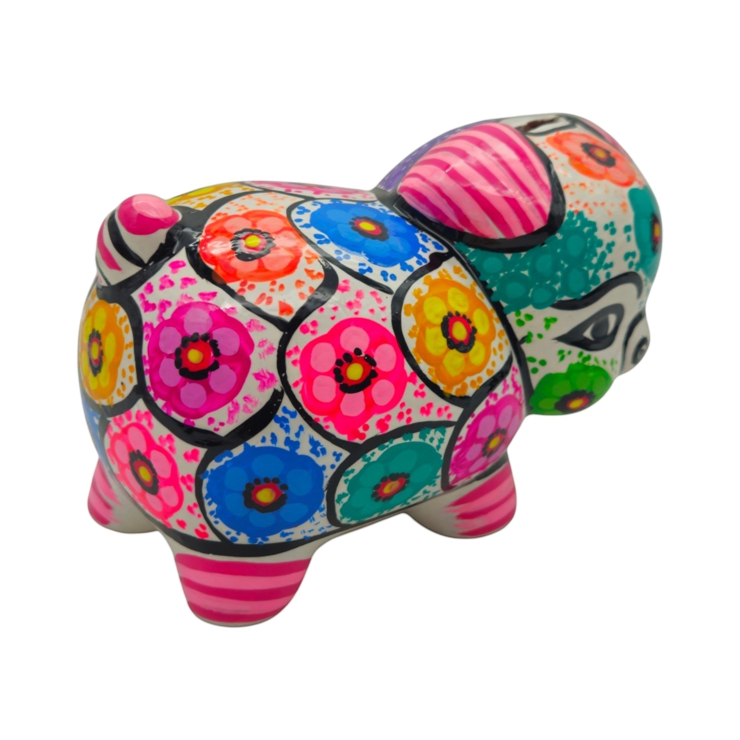 Handmade Guerrero Piggy Bank | Mexican Ceramic Coin Bank