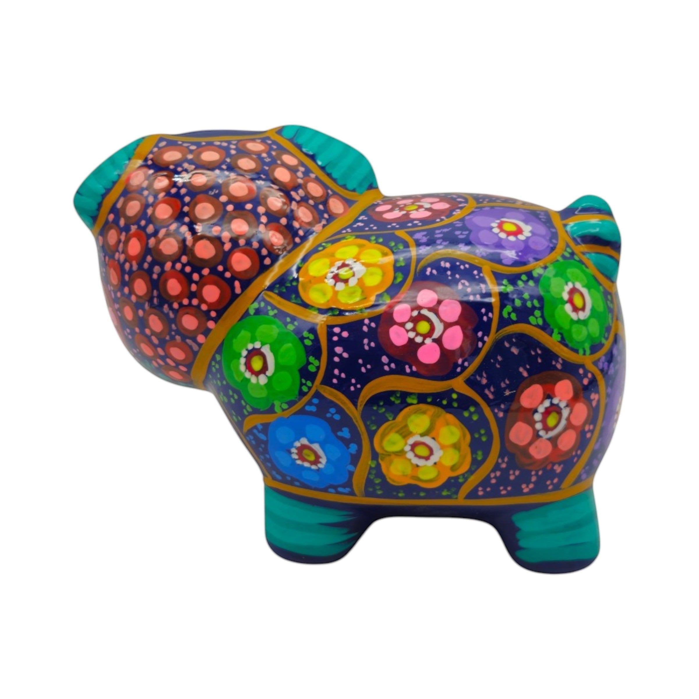 Handmade Guerrero Piggy Bank | Mexican Ceramic Coin Bank