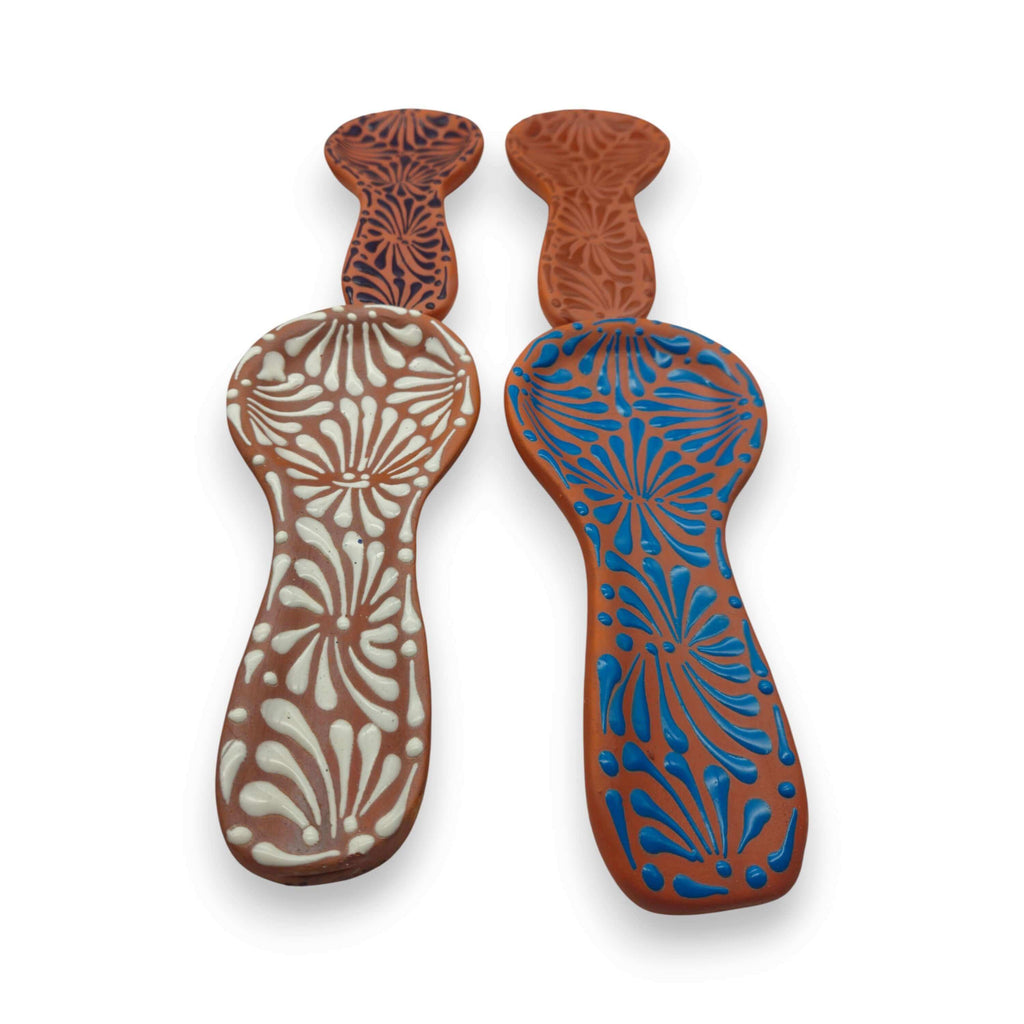 Colorful Talavera Spoon Rest | Handmade Mexican Barro Holder