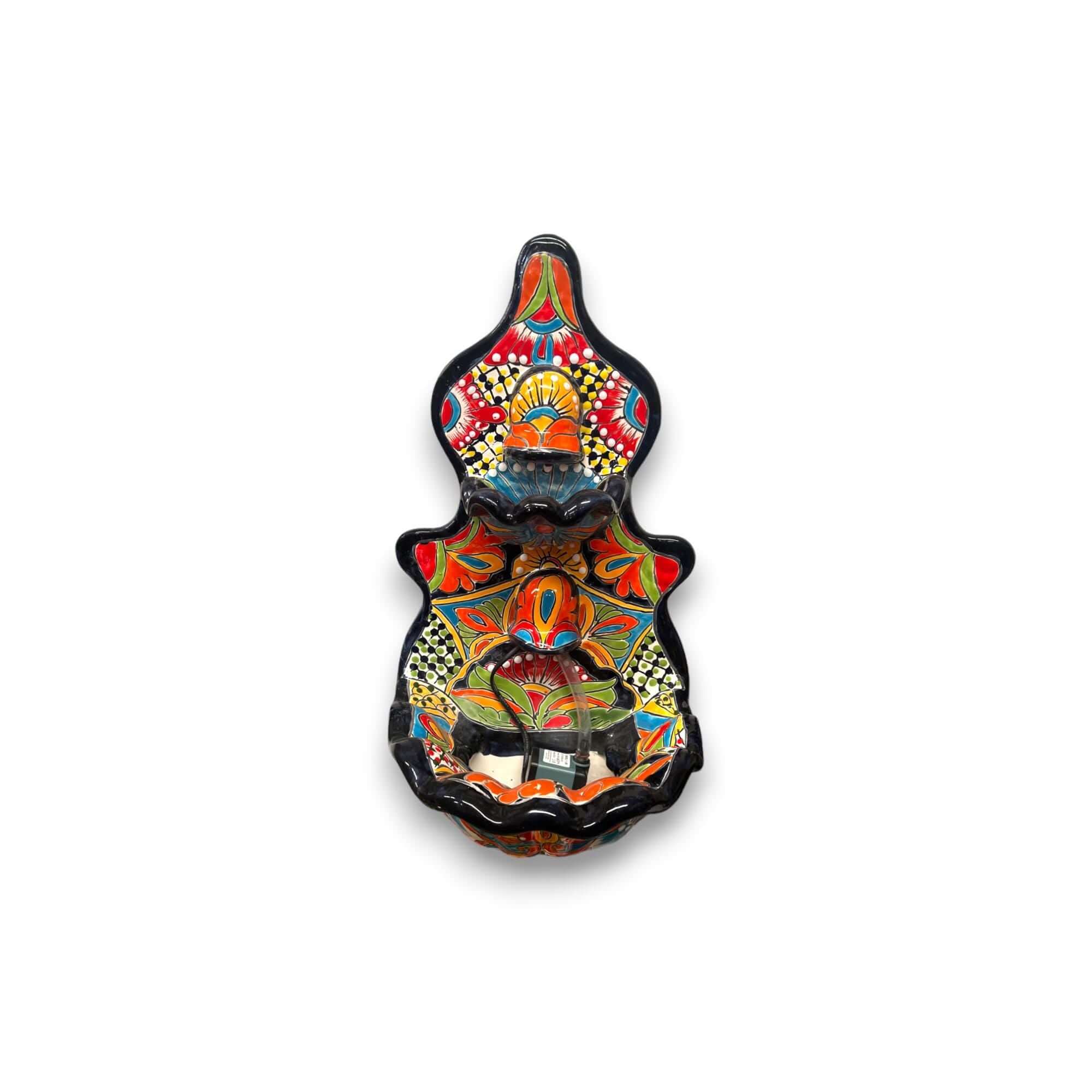 Handmade Mexican Talavera Wall Fountain | Authentic Art Decor