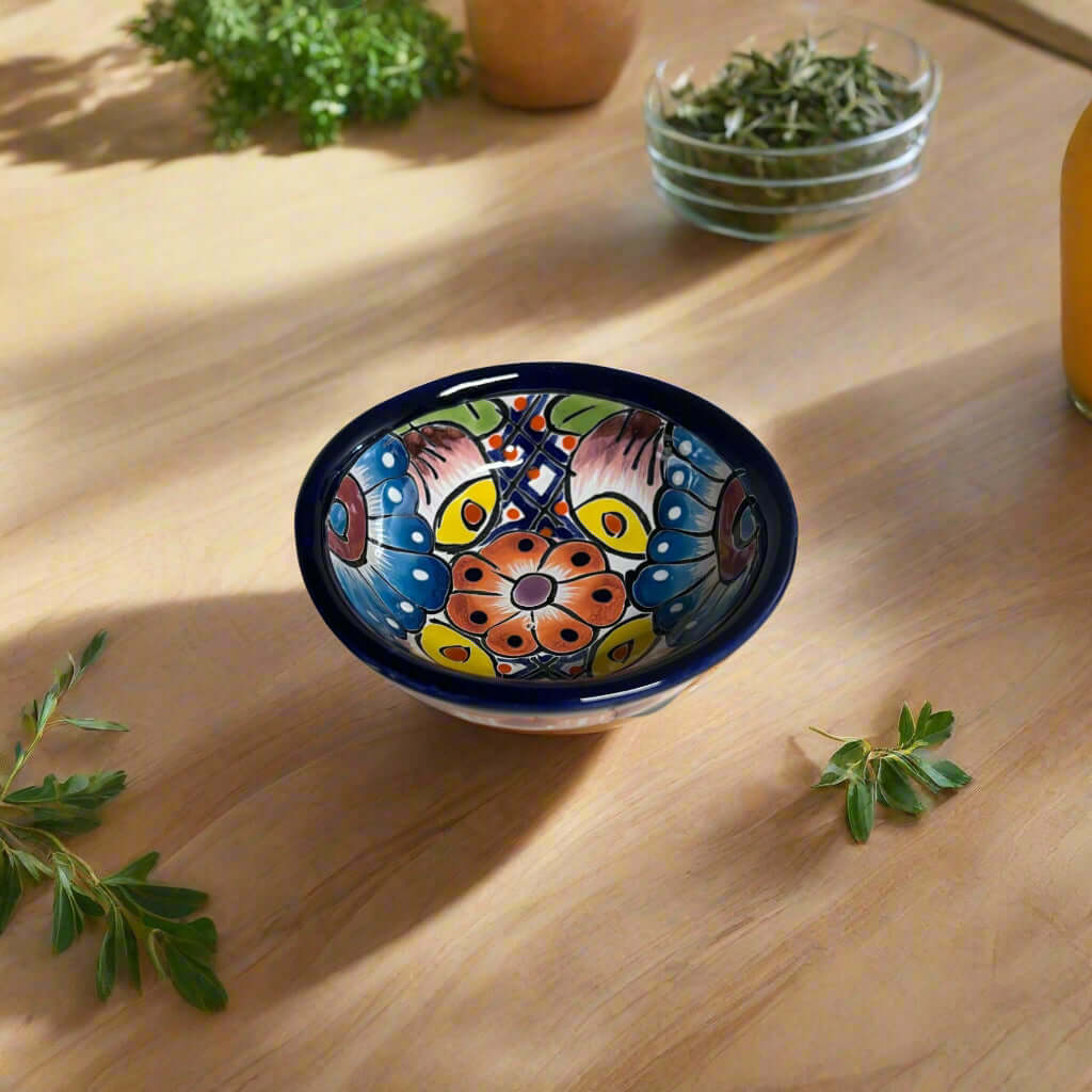 Small Talavera Salsa Bowl | Handmade Mexican Sauce Dish