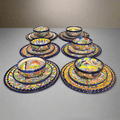 Handmade Talavera 24-Piece Dinnerware Set | Mexican Pottery for 6