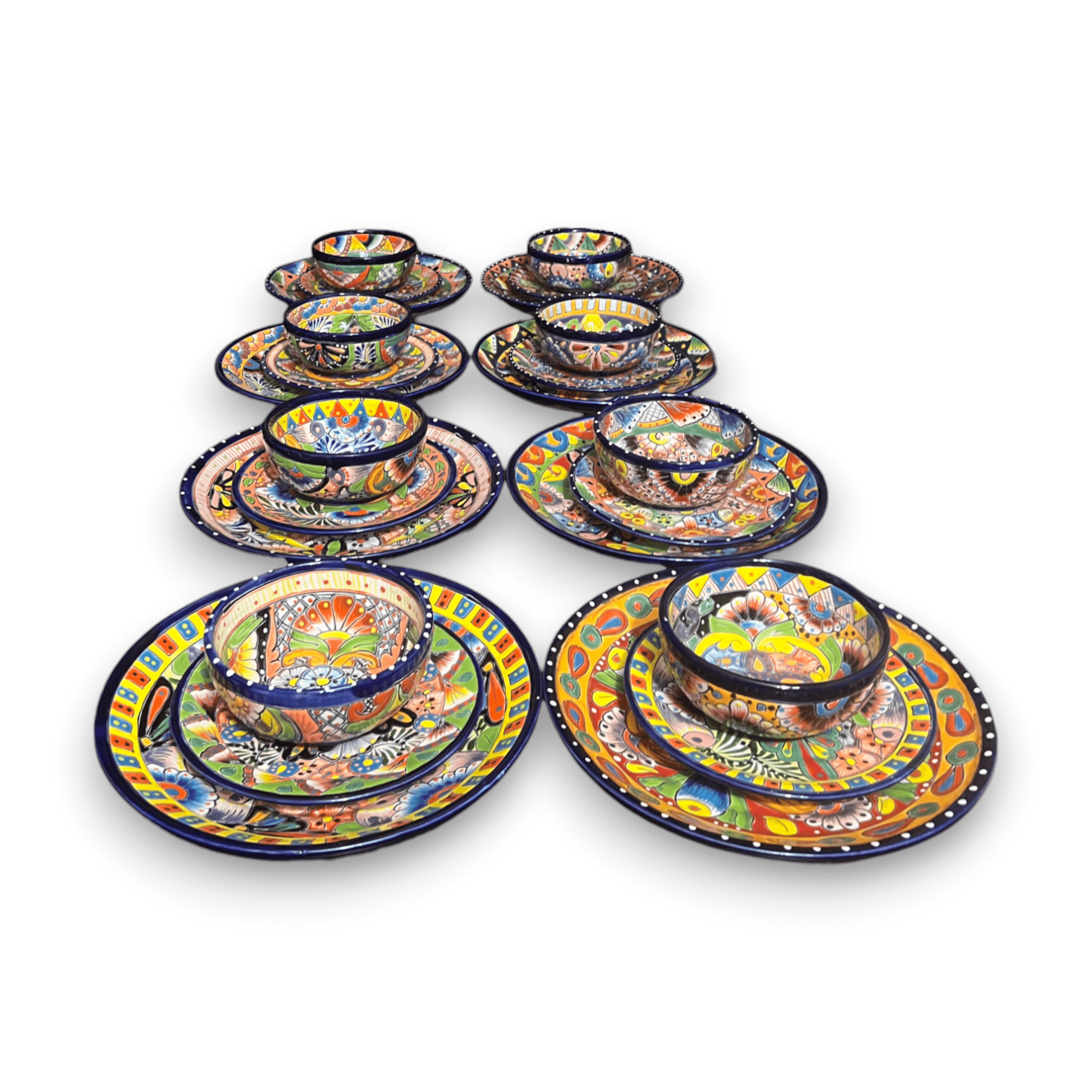 Handmade Talavera 32-Piece Dinnerware Set | Mexican Pottery for 8