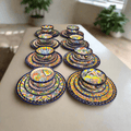 40-Piece Talavera Dinnerware Set | Colorful Tableware for 8