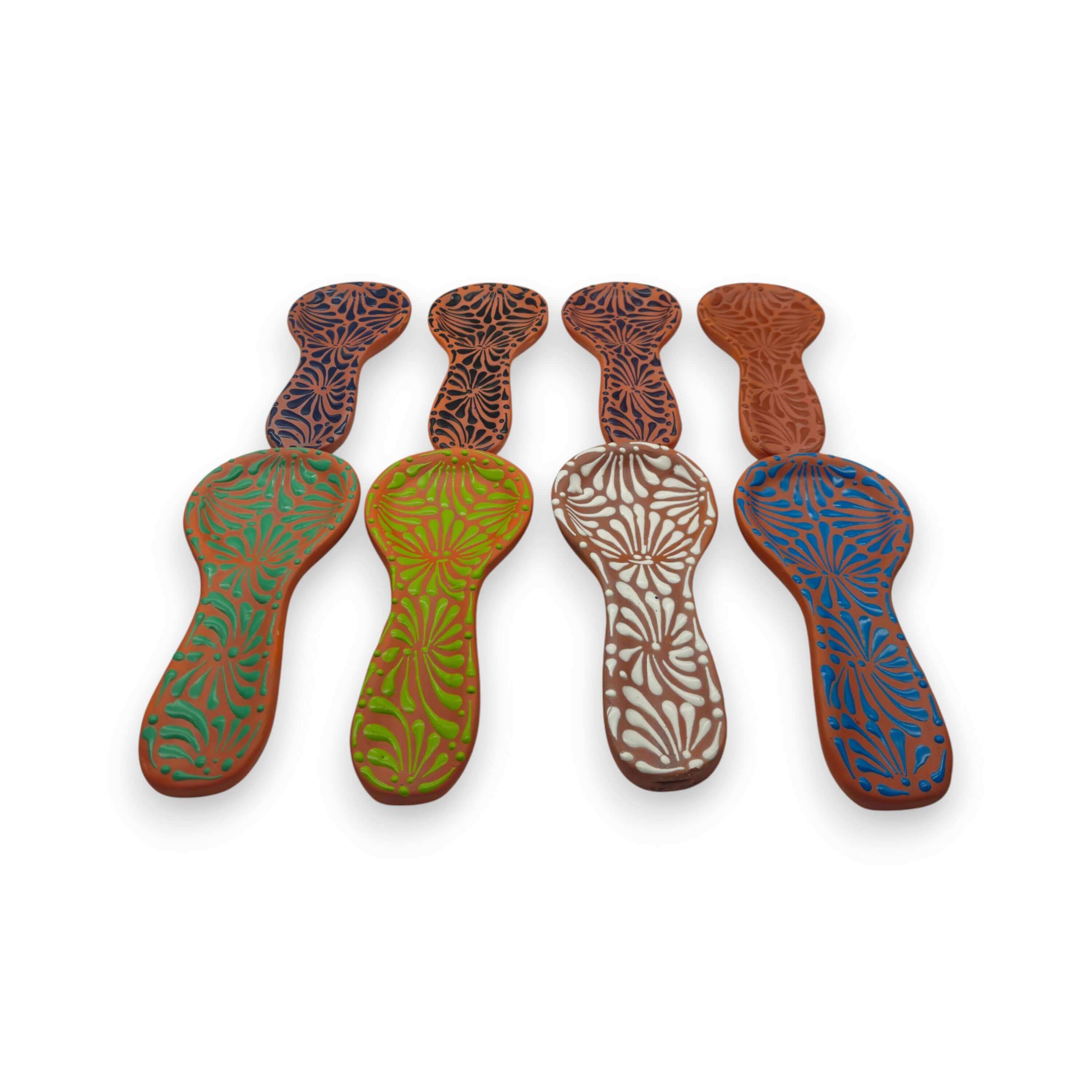 Colorful Talavera Spoon Rest | Handmade Mexican Barro Holder