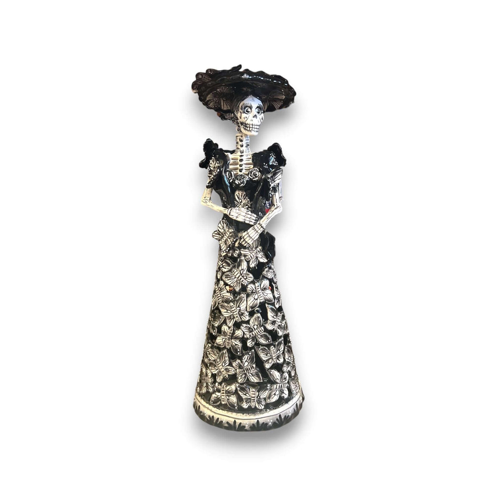 Talavera Catrina Figurine | Handmade Day of the Dead Skeleton Art
