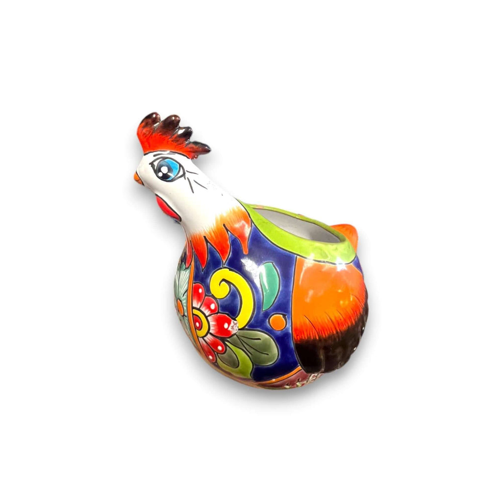 Talavera Chicken Planter | Handmade Mexican Ceramic Pot
