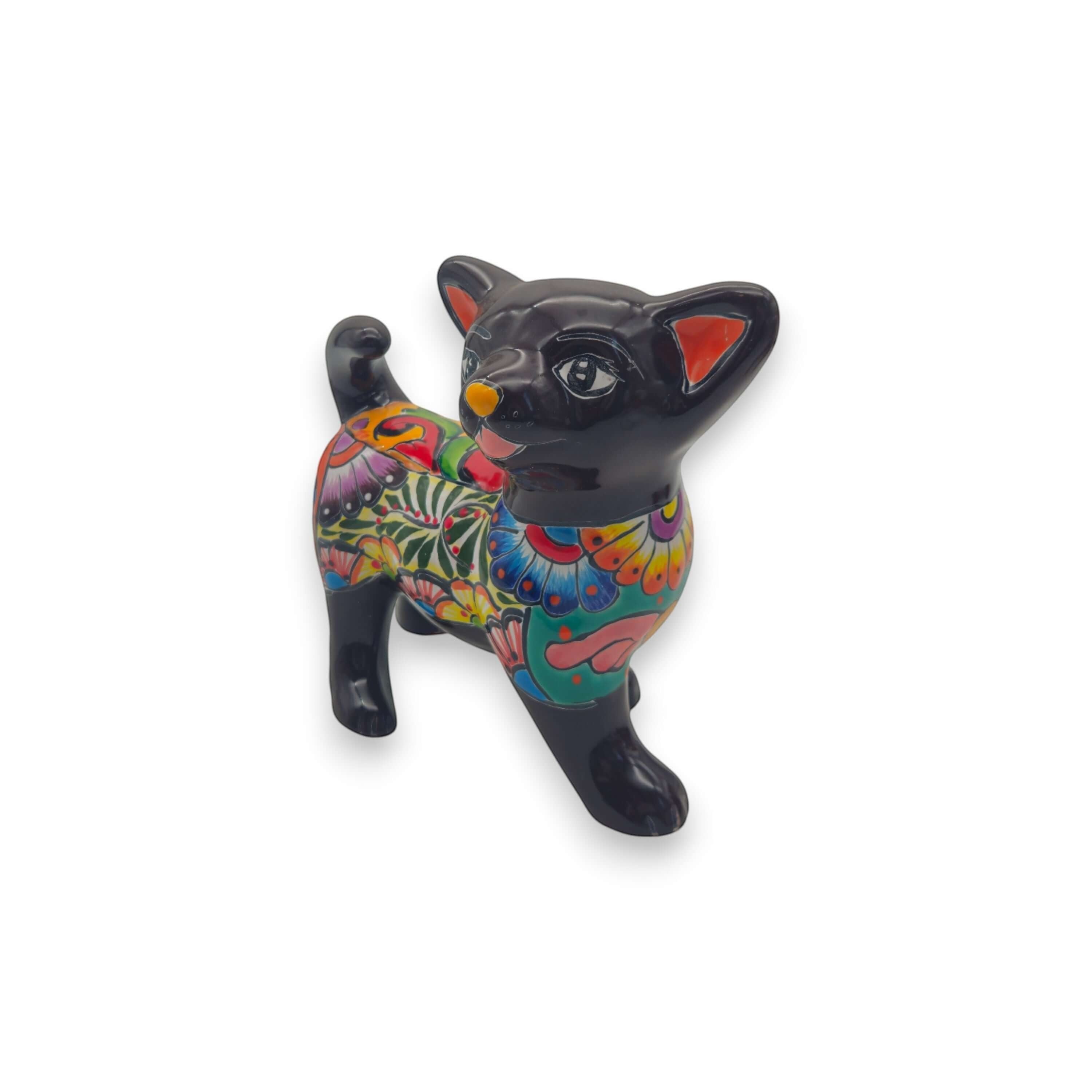 Talavera Chihuahua Dog Figurine | Handmade Mexican Art