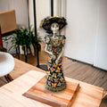 Talavera Day of the Dead Pottery | 27-Inch Tall Skeleton Woman