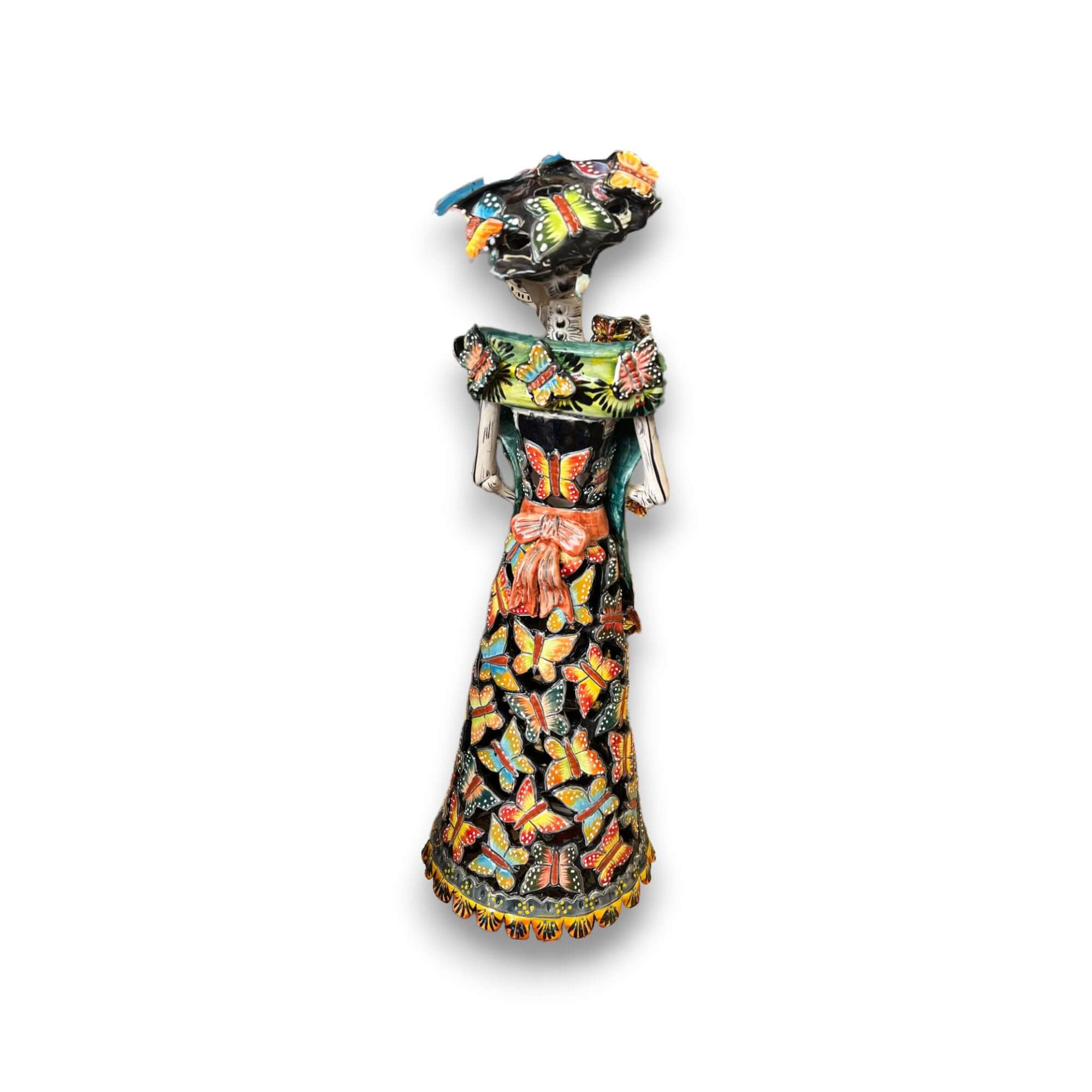 Talavera Day of the Dead Pottery | 27-Inch Tall Skeleton Woman