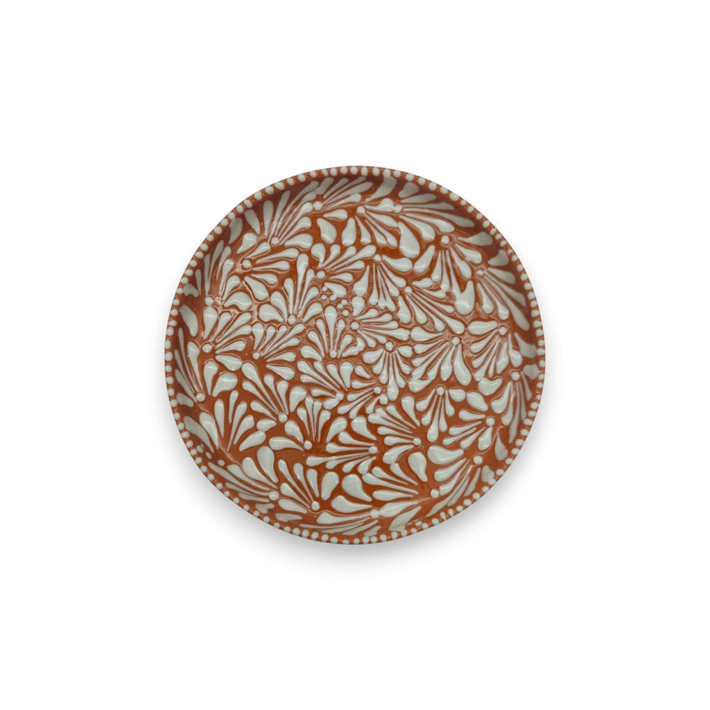 Handmade Talavera Dinnerware Set | Brown & White 4-Piece