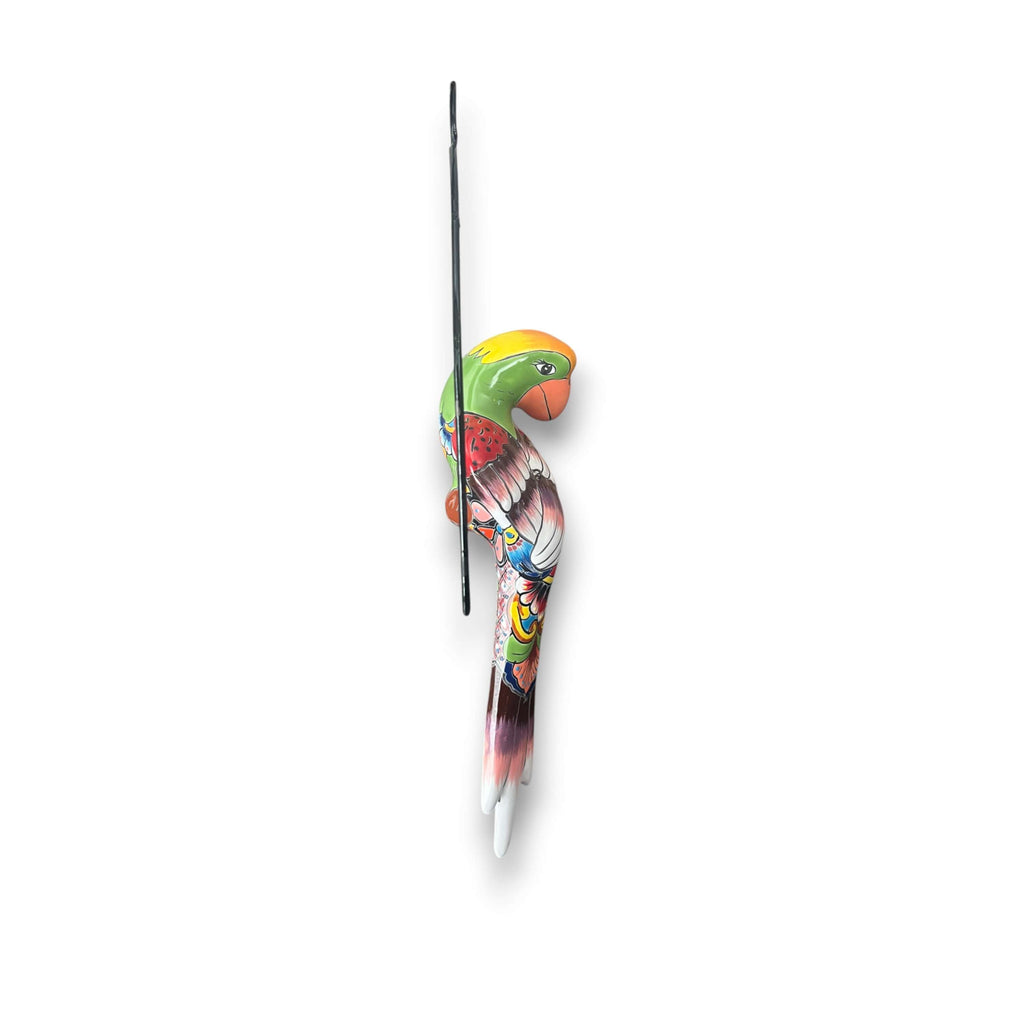 Talavera Hanging Parrot | Colorful Mexican Bird