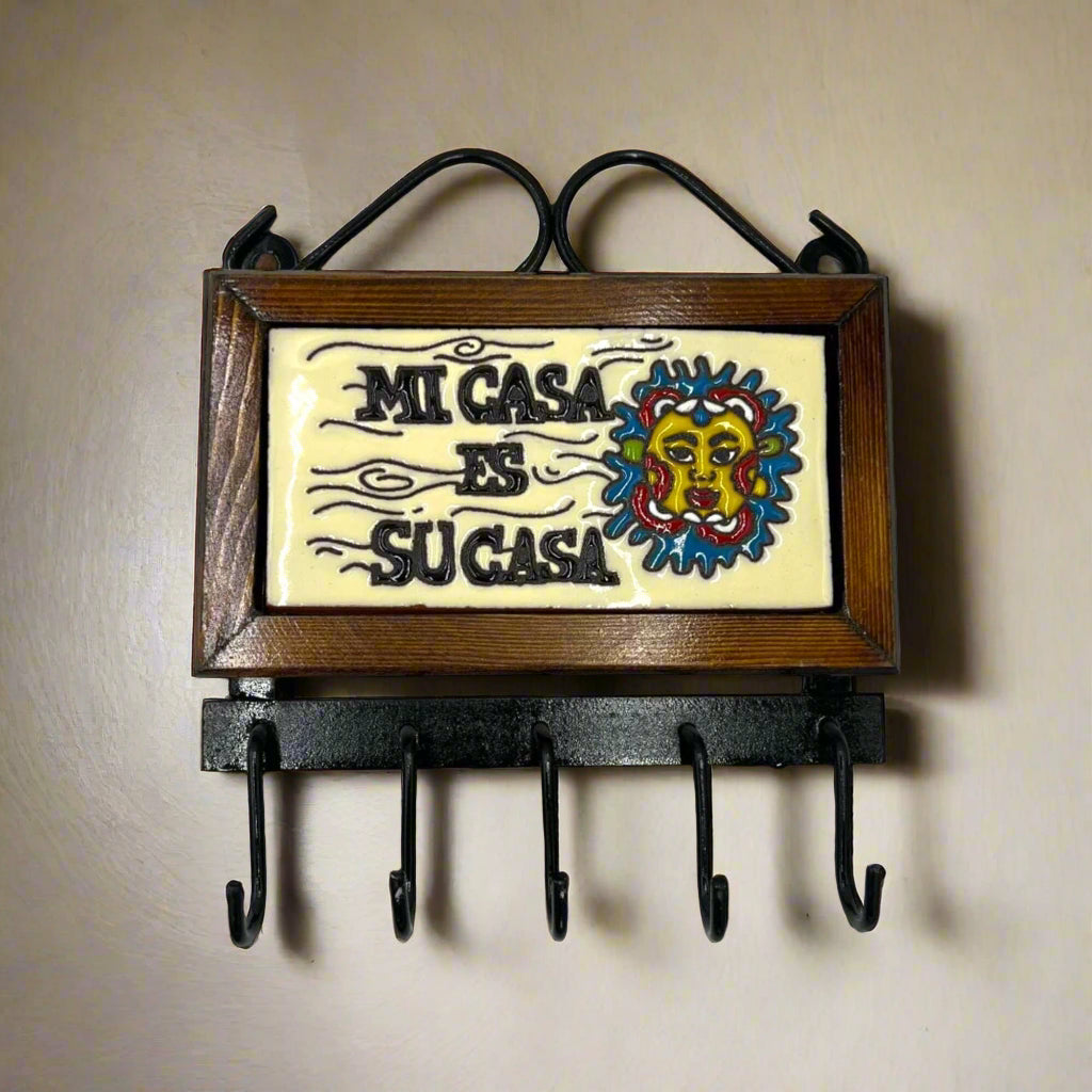 Talavera Key Holder | Handmade Mexican Wall Hook