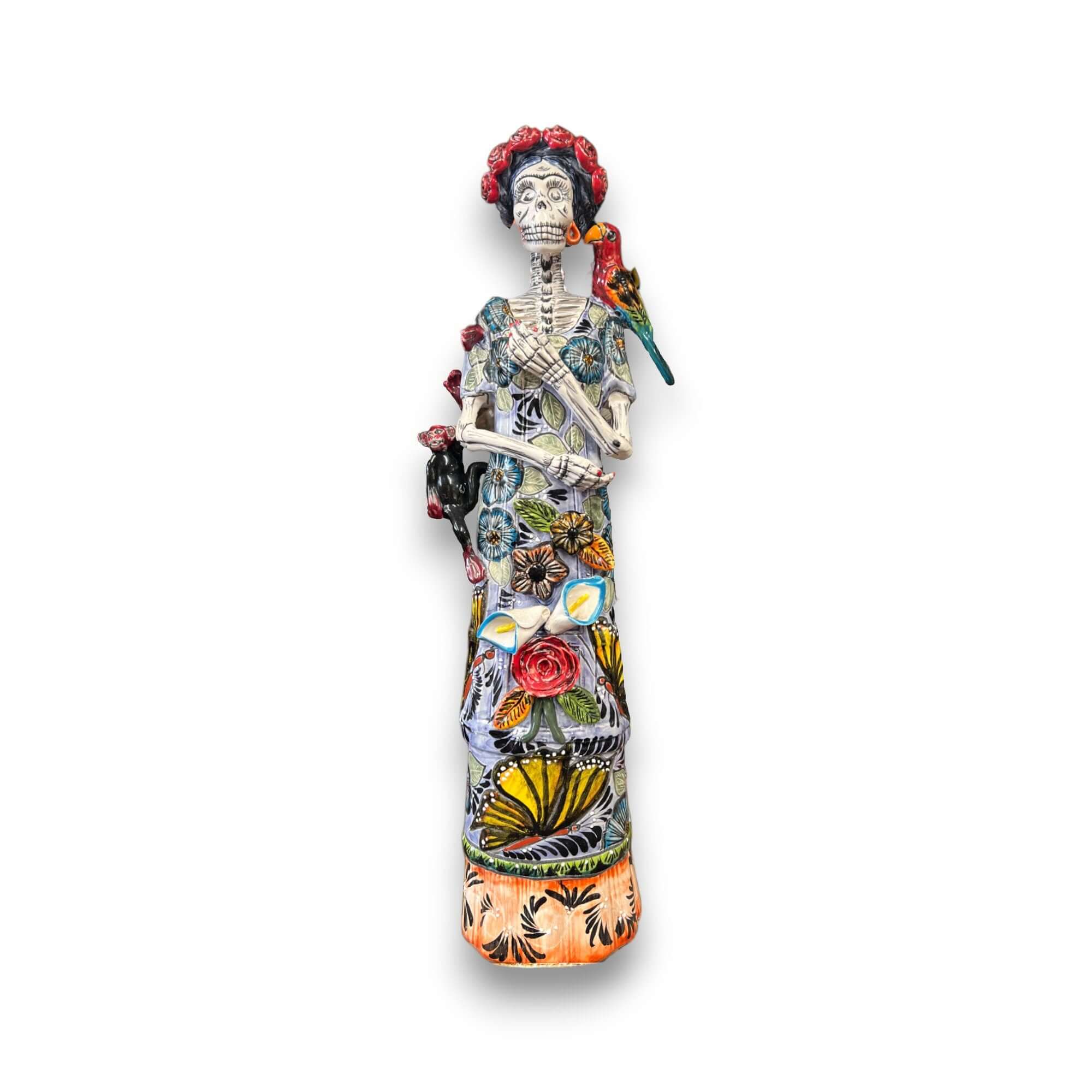 Talavera Skeleton Woman | Handmade Day of the Dead Pottery