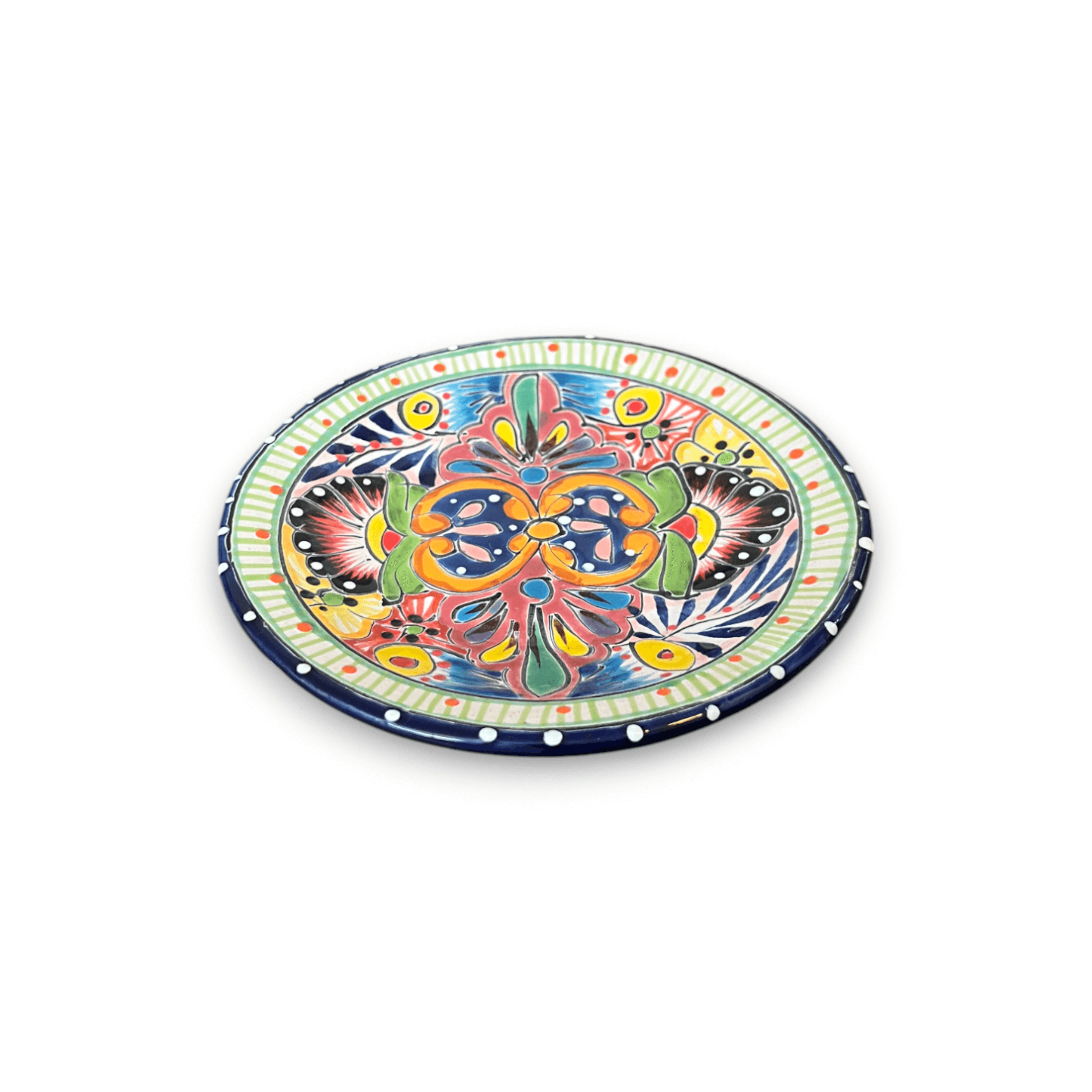 Colorful Talavera Dinnerware Set | 12-Piece Plate Set