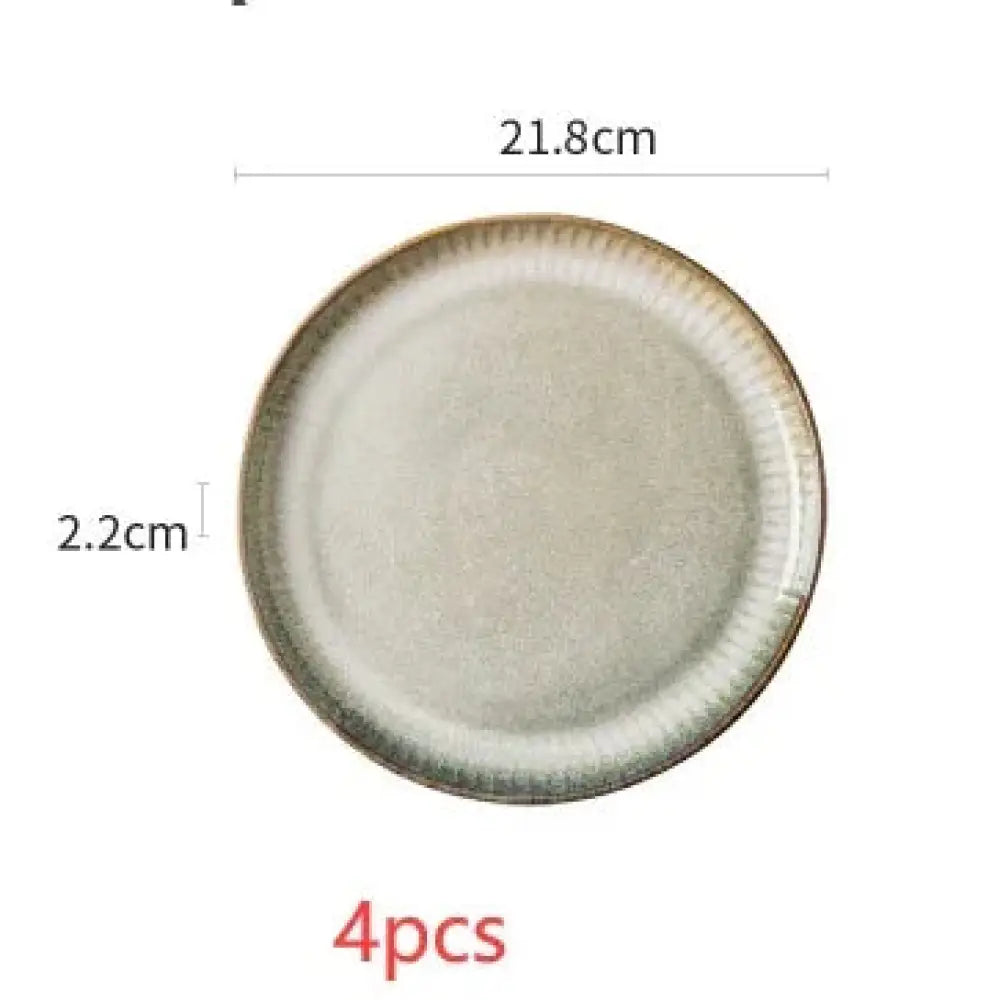 Nordic Ceramic Dinnerware Set with Glazed Minimalist Bowls