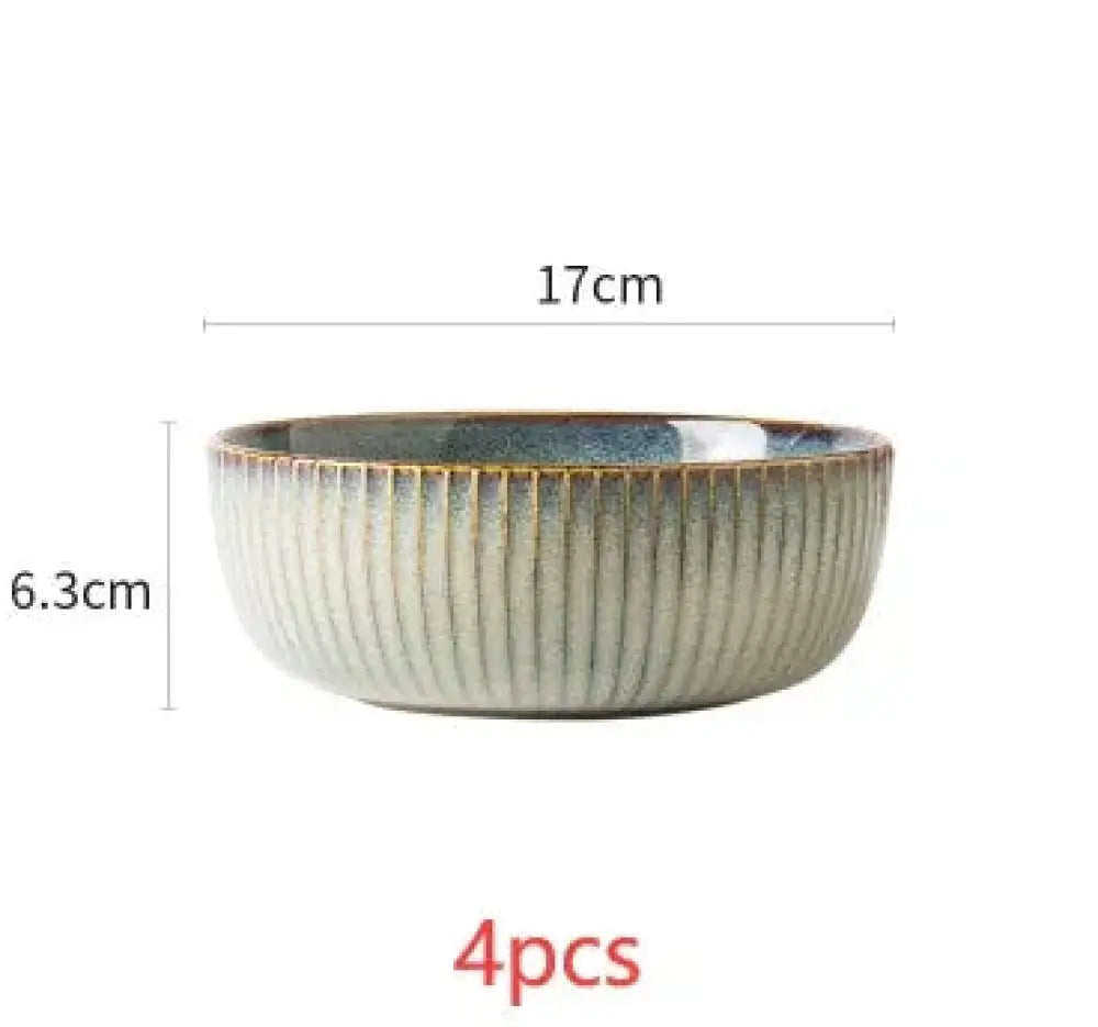 Nordic Ceramic Dinnerware Set with Glazed Minimalist Bowls