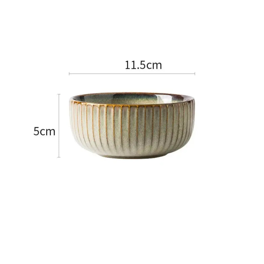 Nordic Ceramic Dinnerware Set with Glazed Minimalist Bowls