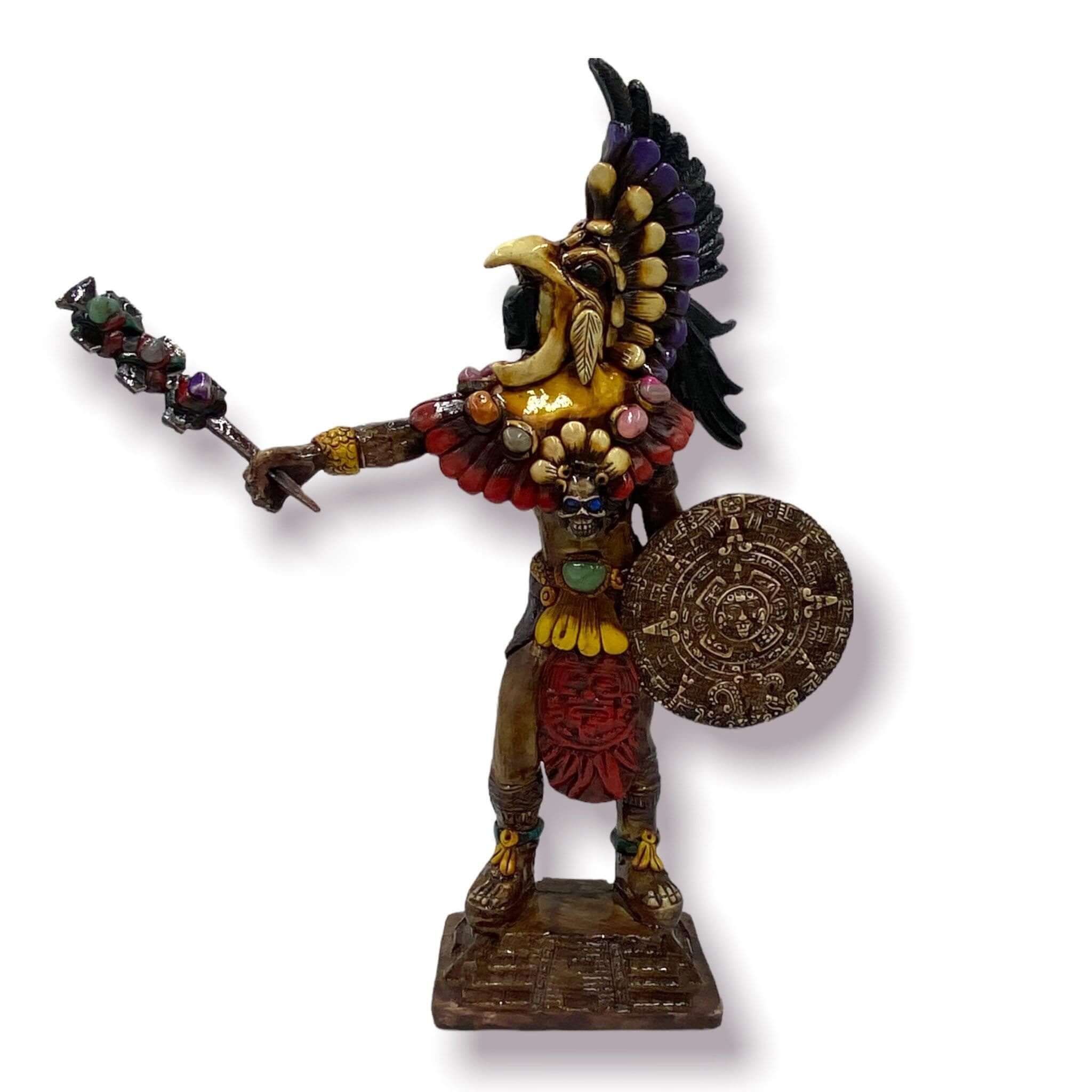 Aztec Warrior Statue | Handmade Cultural Sculpture