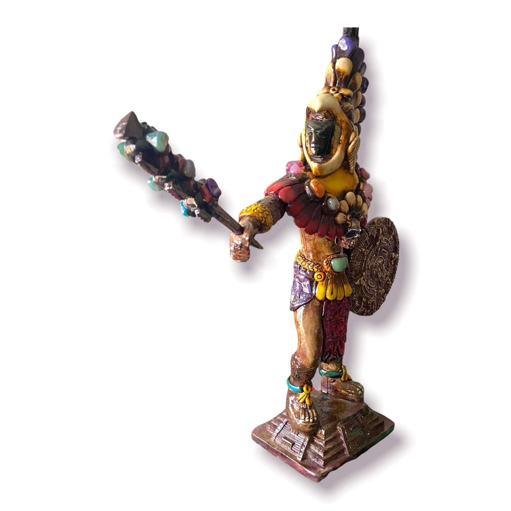Aztec Warrior Statue | Handmade Cultural Sculpture