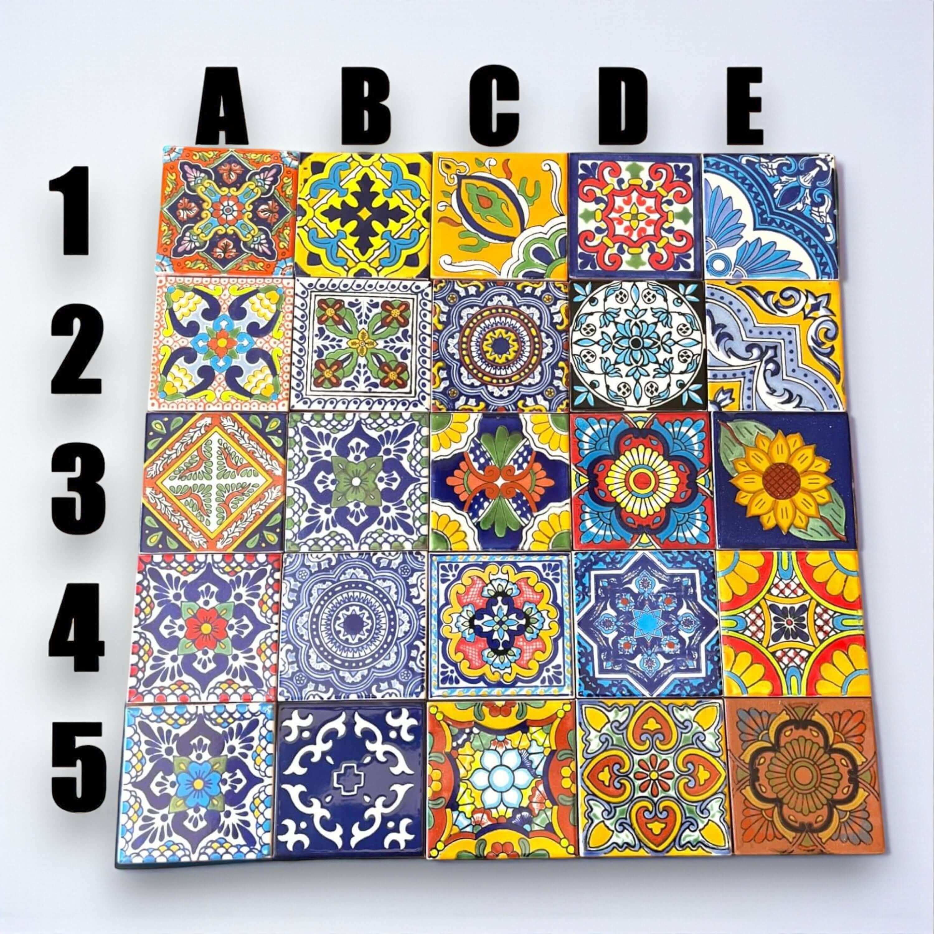 Handmade Talavera Tile Serving Tray | Mexican Wooden Tray