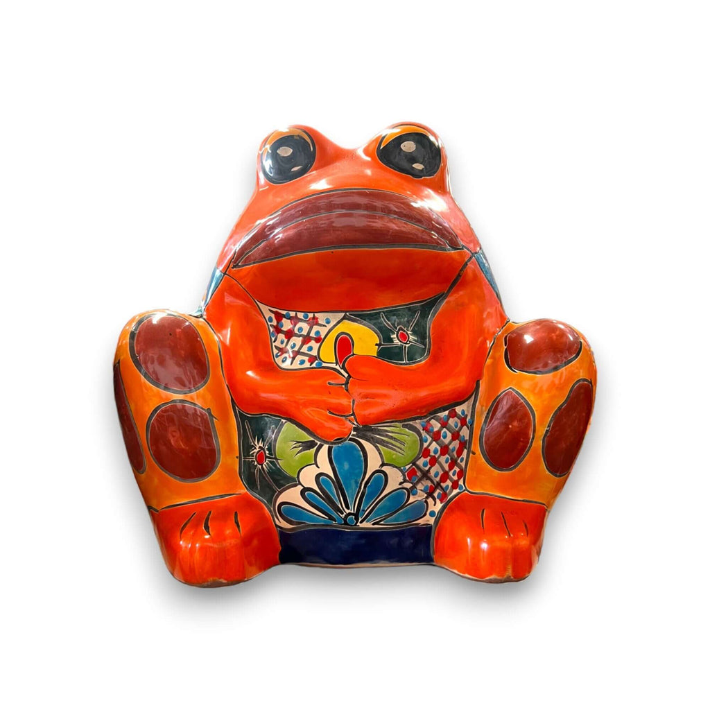 Talavera Frog Planter | Colorful Handmade Mexican Pottery