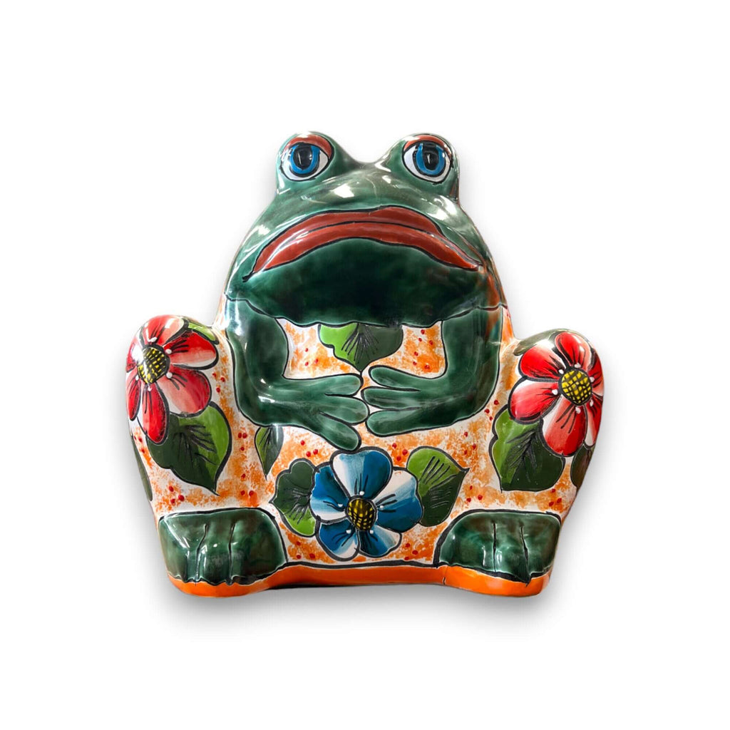 Talavera Frog Planter | Colorful Handmade Mexican Pottery