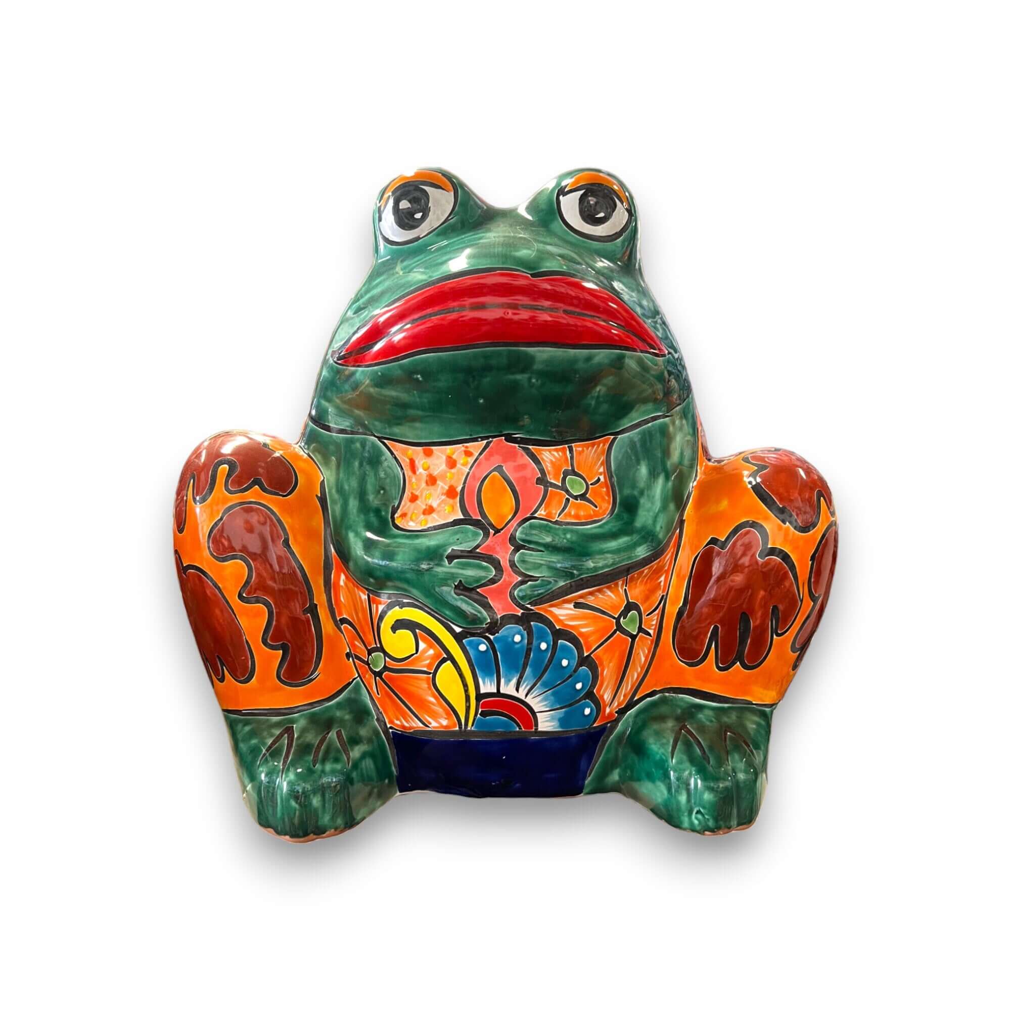 Talavera Frog Planter | Colorful Handmade Mexican Pottery