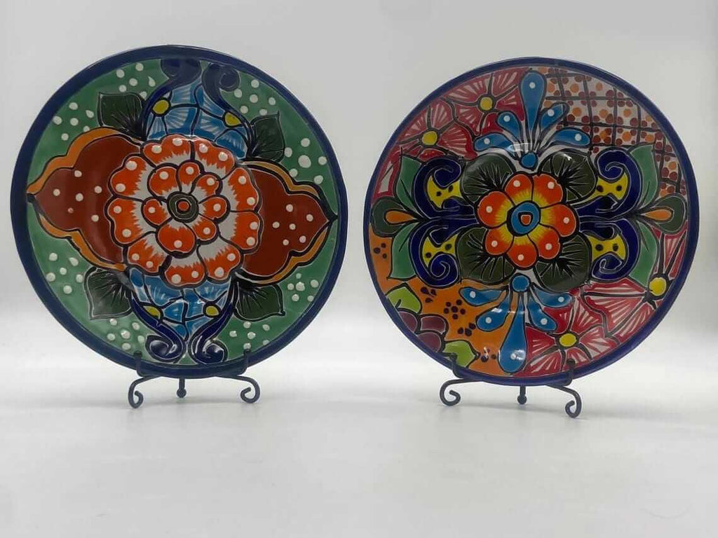 8" Talavera Dinner Plate | Hand-Painted Mexican Folk Art Dish