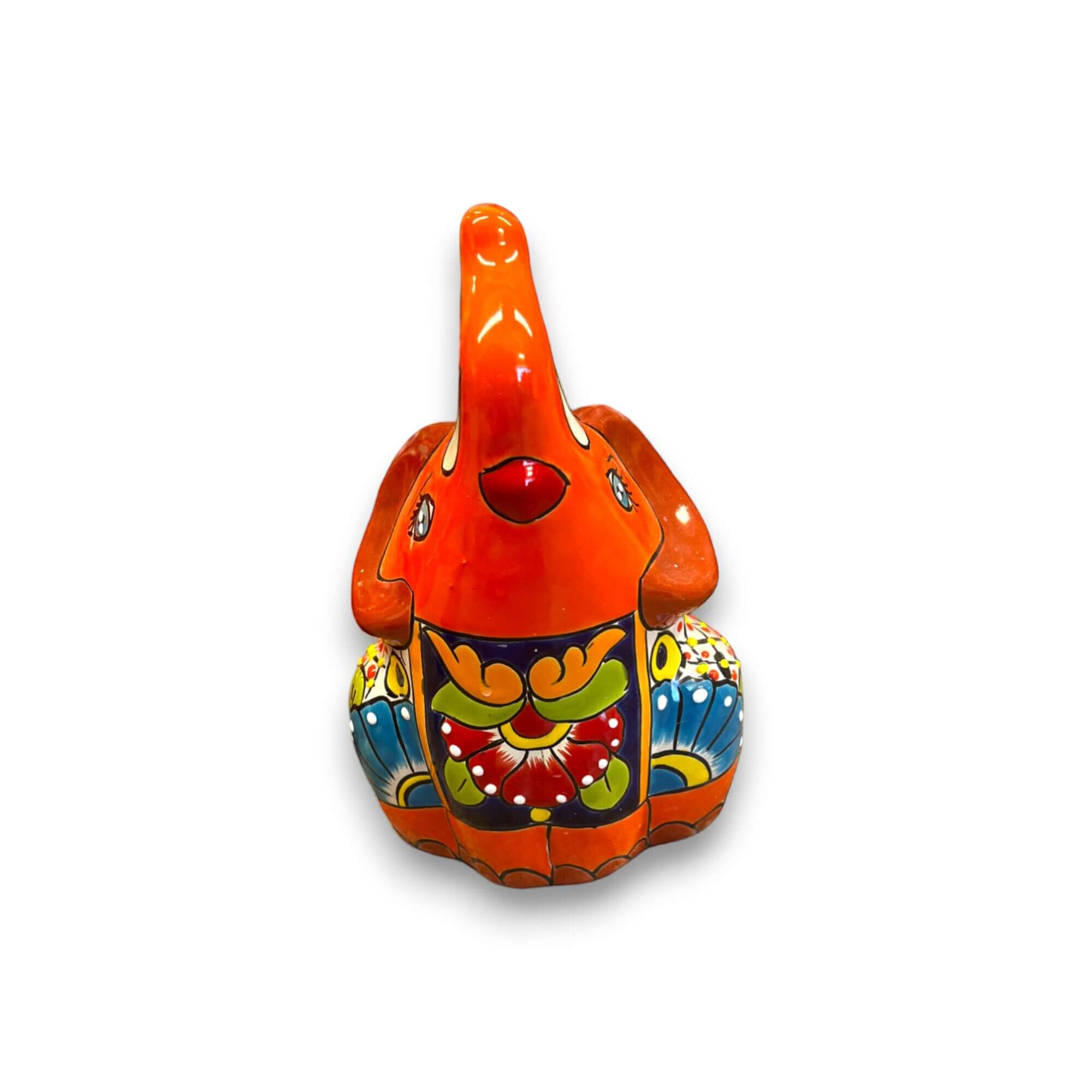 Medium Handmade Talavera Elephant Planter | Colorful Animal Art