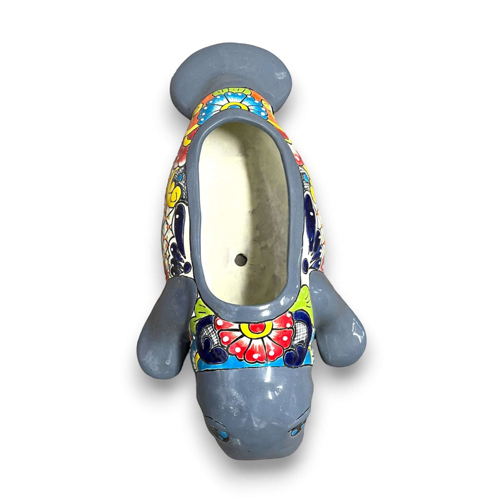 Mexican Handmade Seal Planter | Colorful Talavera Seal